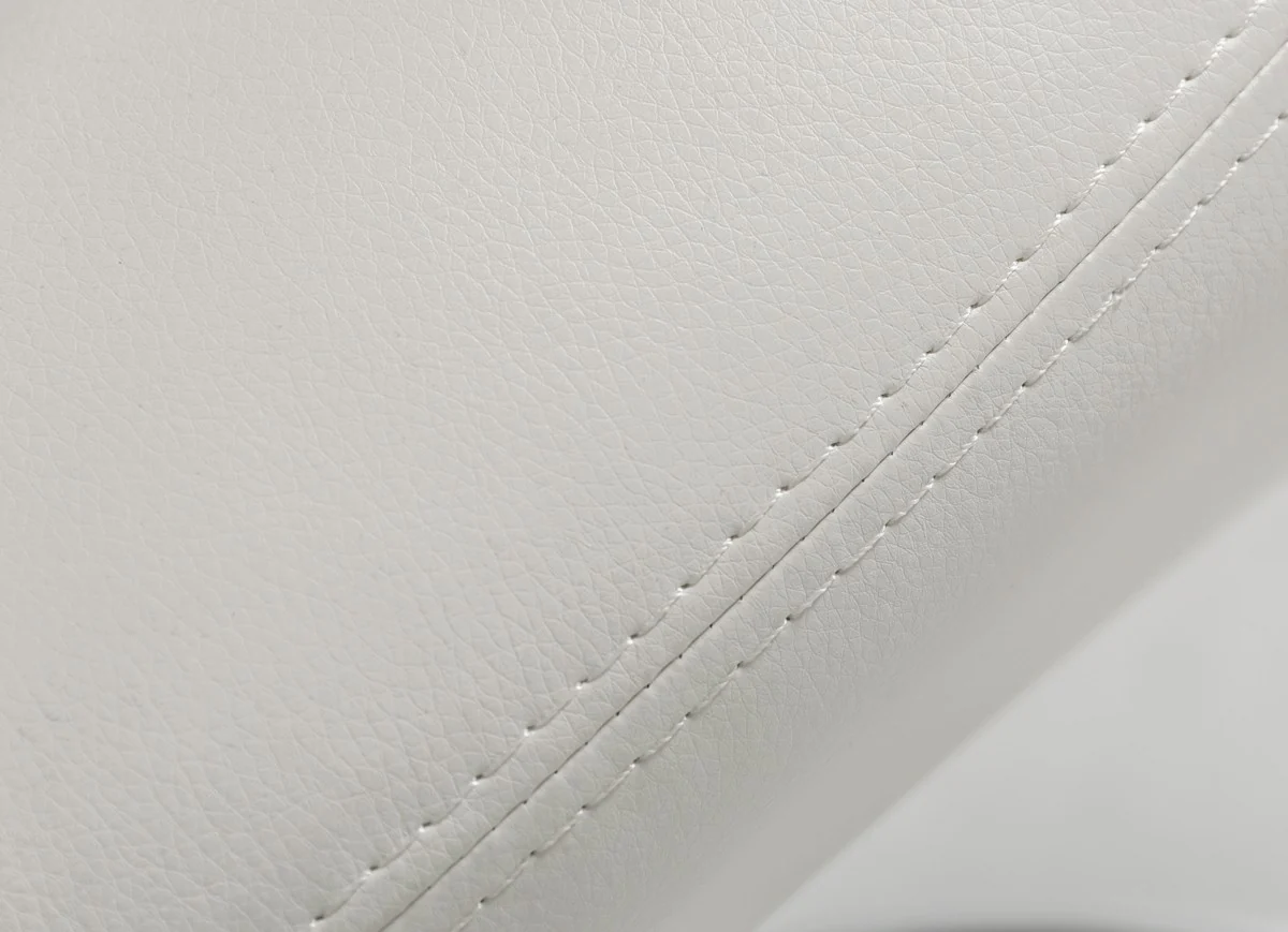 Set of Two White Faux Leather Modern Dining Chairs By Homeroots - 472191 - Image 2