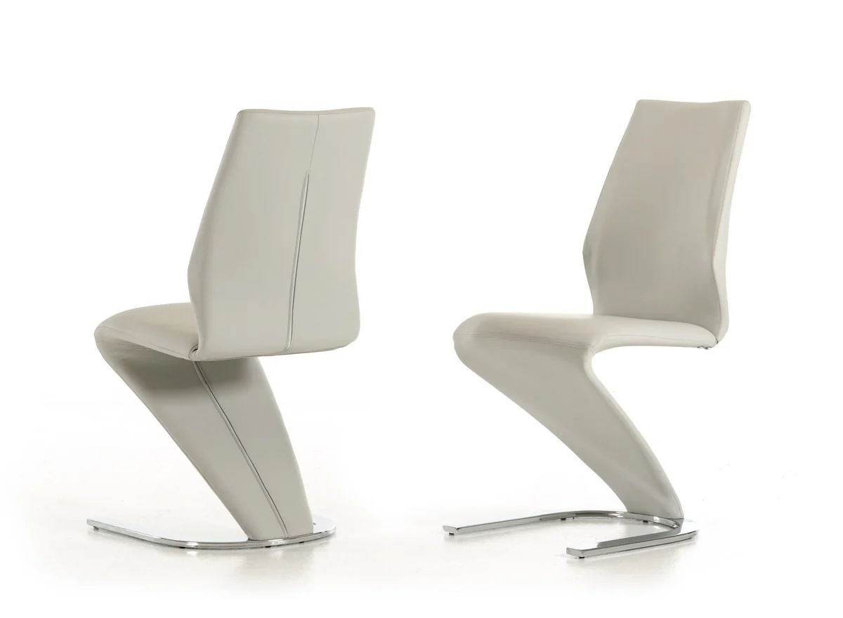 Set of Two White Faux Leather Modern Dining Chairs By Homeroots - 472191 - Image 3