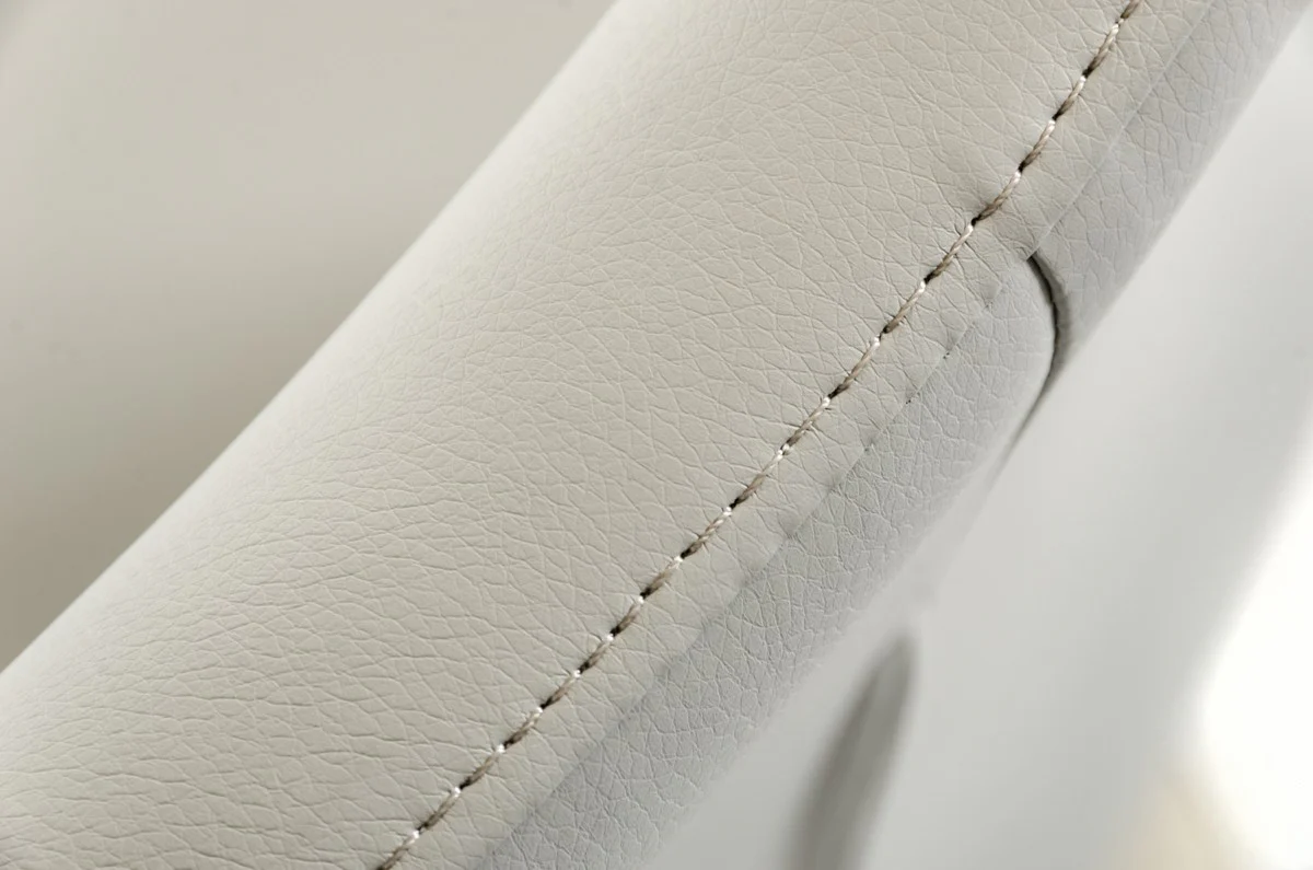 Set of Two White Faux Leather Modern Dining Chairs By Homeroots - 472191 - Image 7