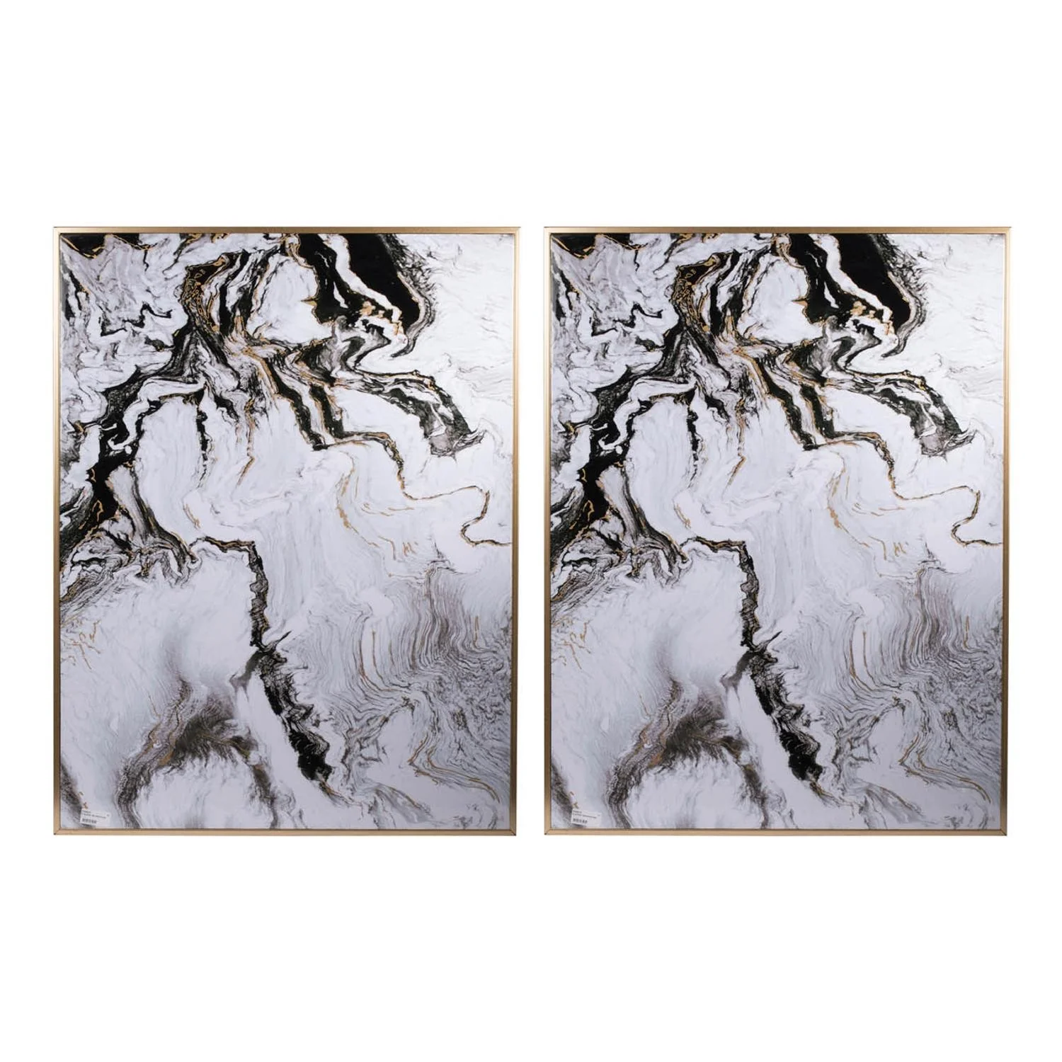 Set of Two White Framed Art By Homeroots - Image 2