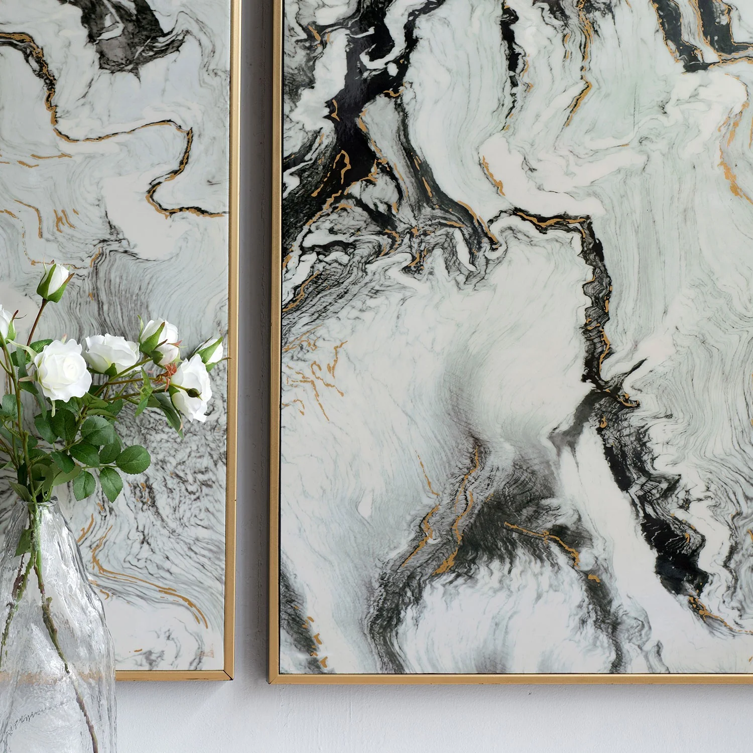Set of Two White Framed Art By Homeroots - Image 5