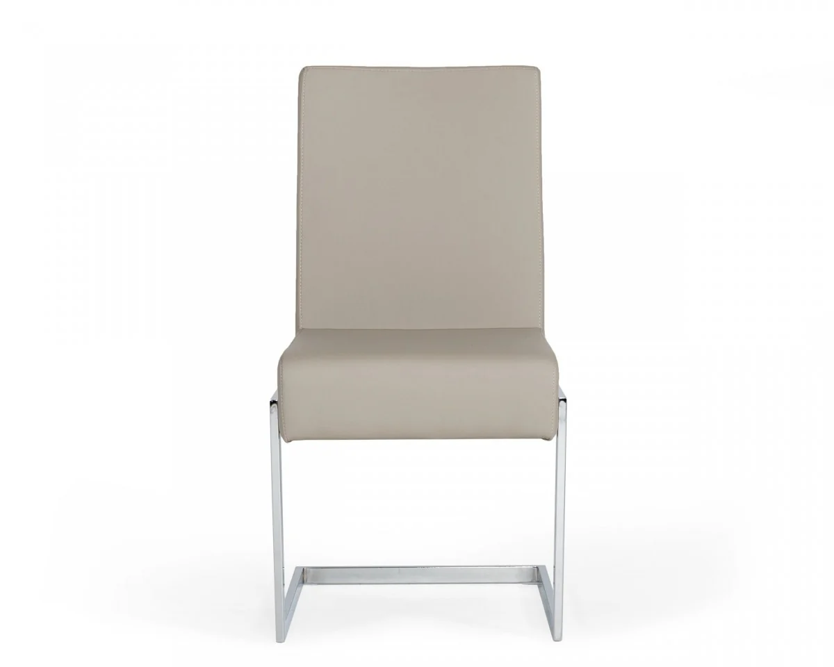 Set of Two White Silver Modern Dining Chairs By Homeroots - Image 7