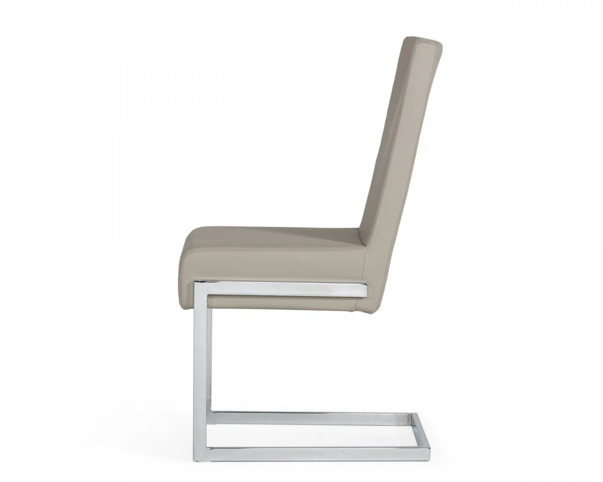 Set of Two White Silver Modern Dining Chairs By Homeroots - Image 8
