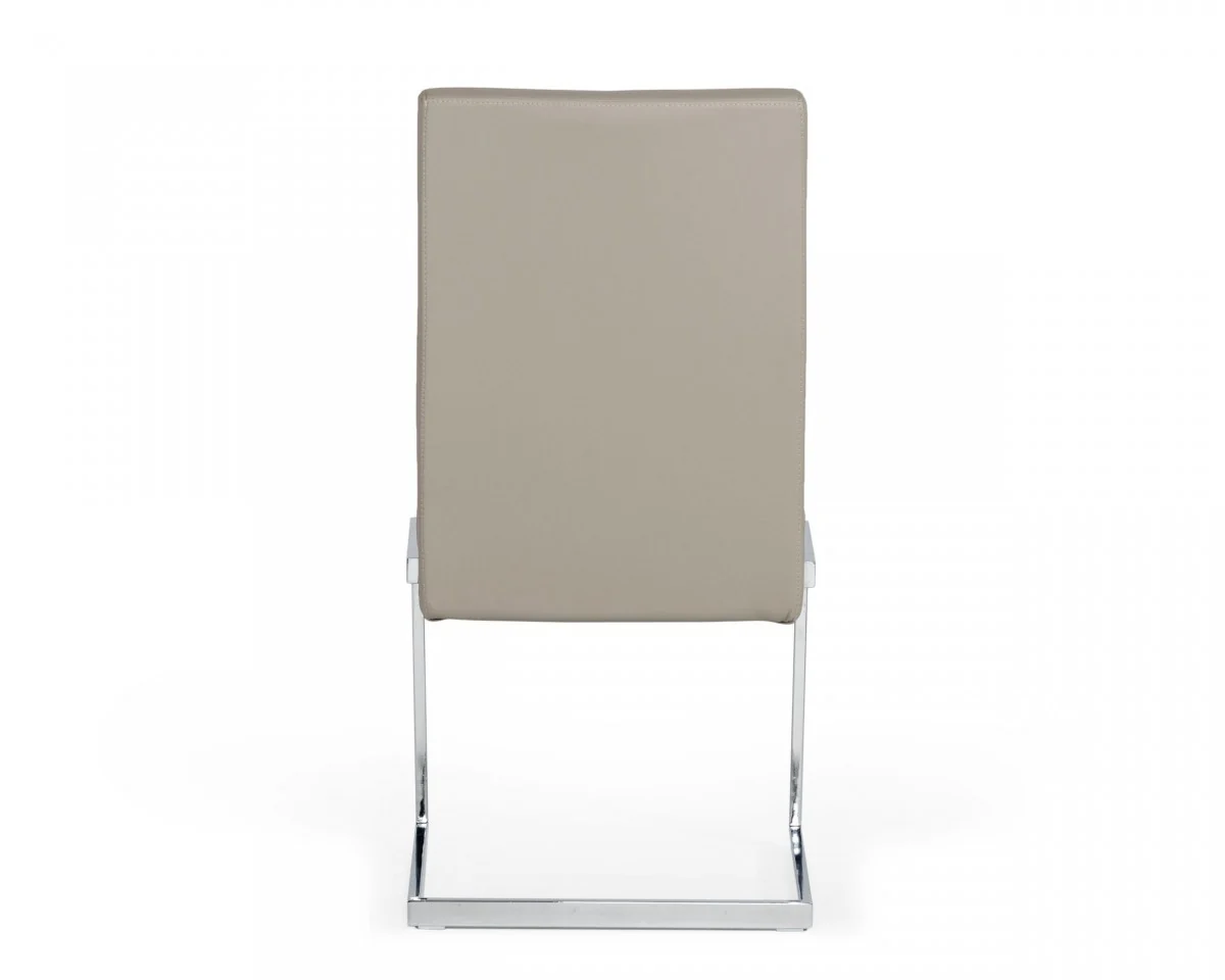 Set of Two White Silver Modern Dining Chairs By Homeroots - Image 9
