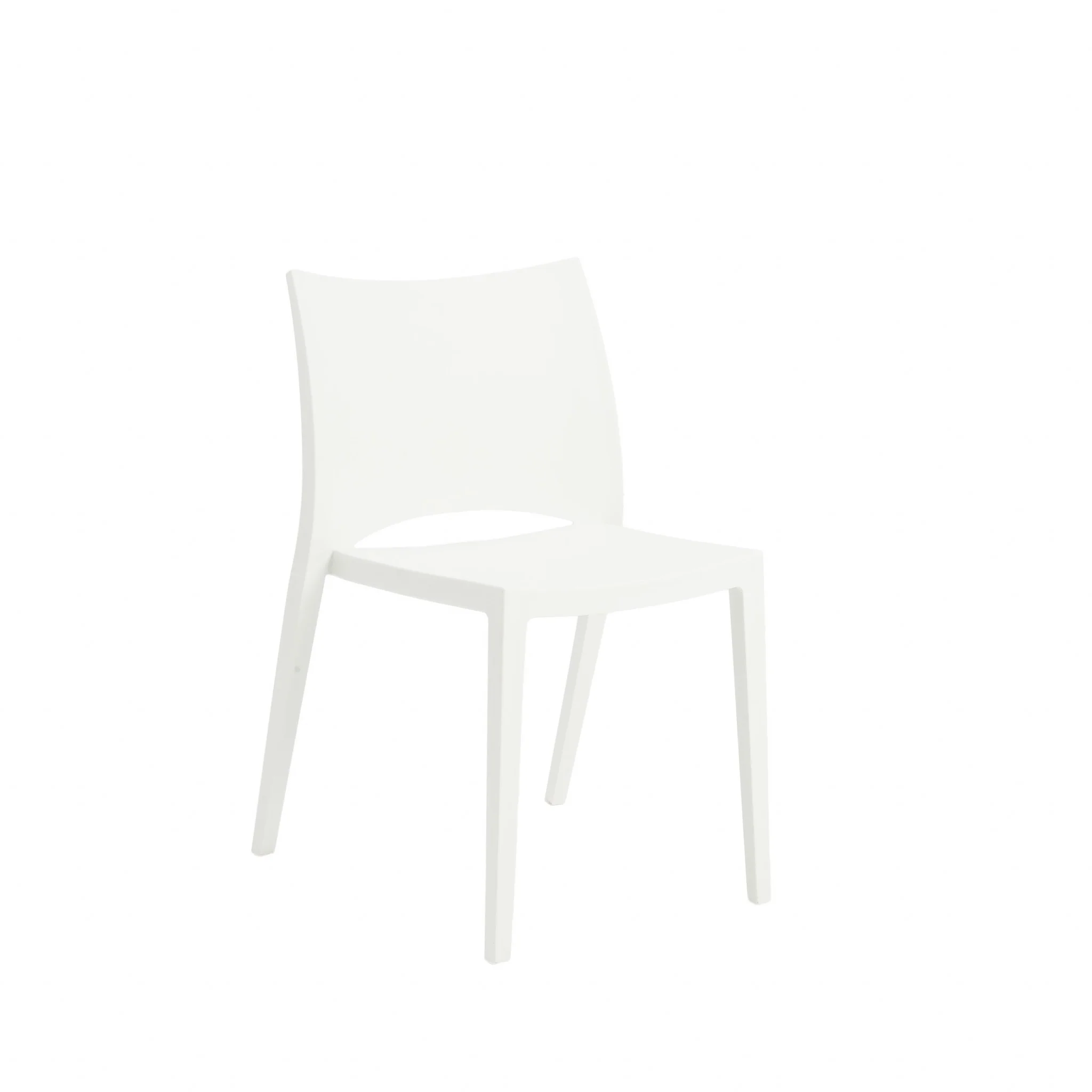 Set Of Two White Stacking Indoor Or Outdoor Chairs By Homeroots - Image 2