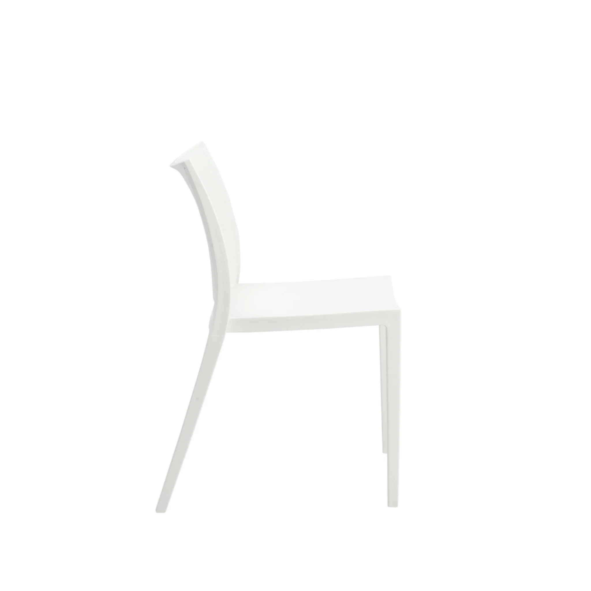 Set Of Two White Stacking Indoor Or Outdoor Chairs By Homeroots - Image 3