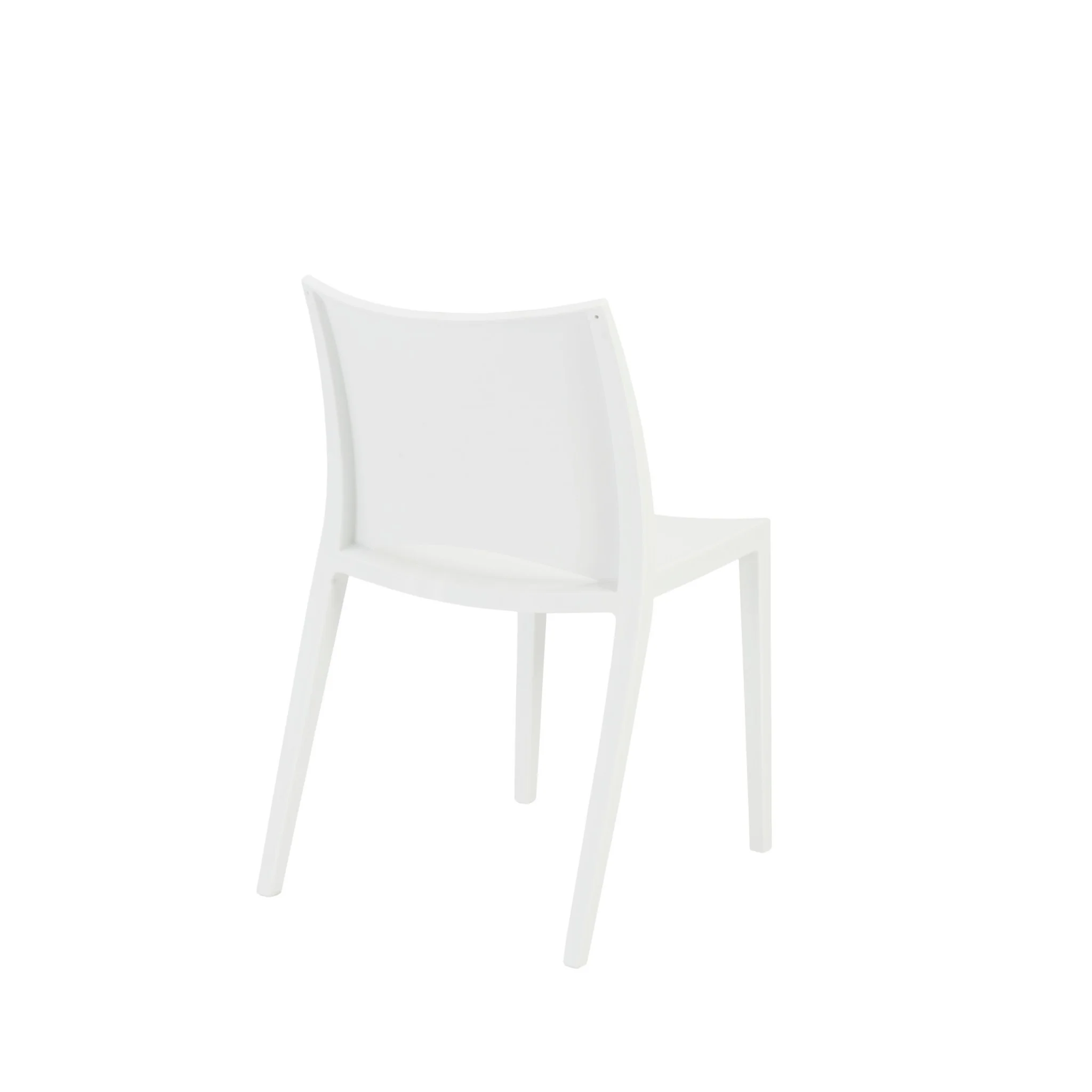 Set Of Two White Stacking Indoor Or Outdoor Chairs By Homeroots - Image 4