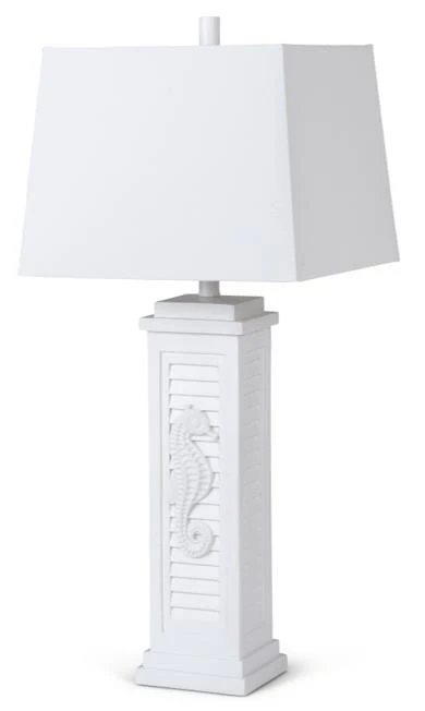 Set of Two White Table Lamp Coastal With White Shade By Homeroots - Image 2