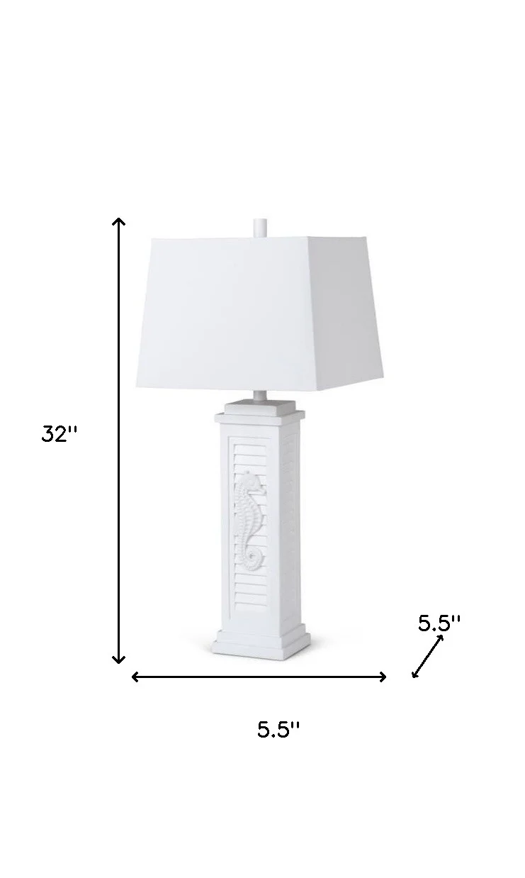 Set of Two White Table Lamp Coastal With White Shade By Homeroots - Image 6