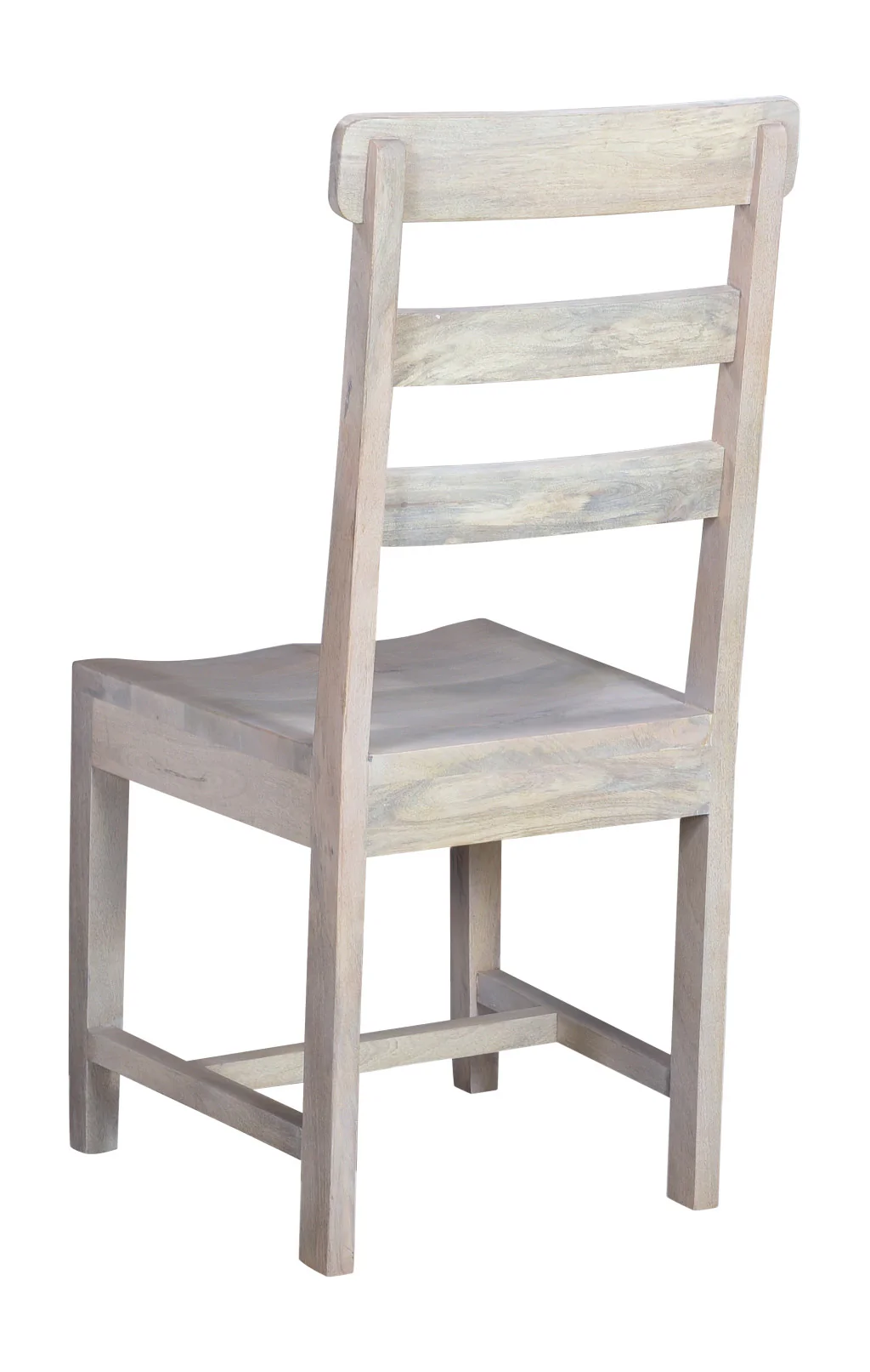 Set of Two White Wood Ladder Back Dining Side Chairs By Homeroots - Image 5