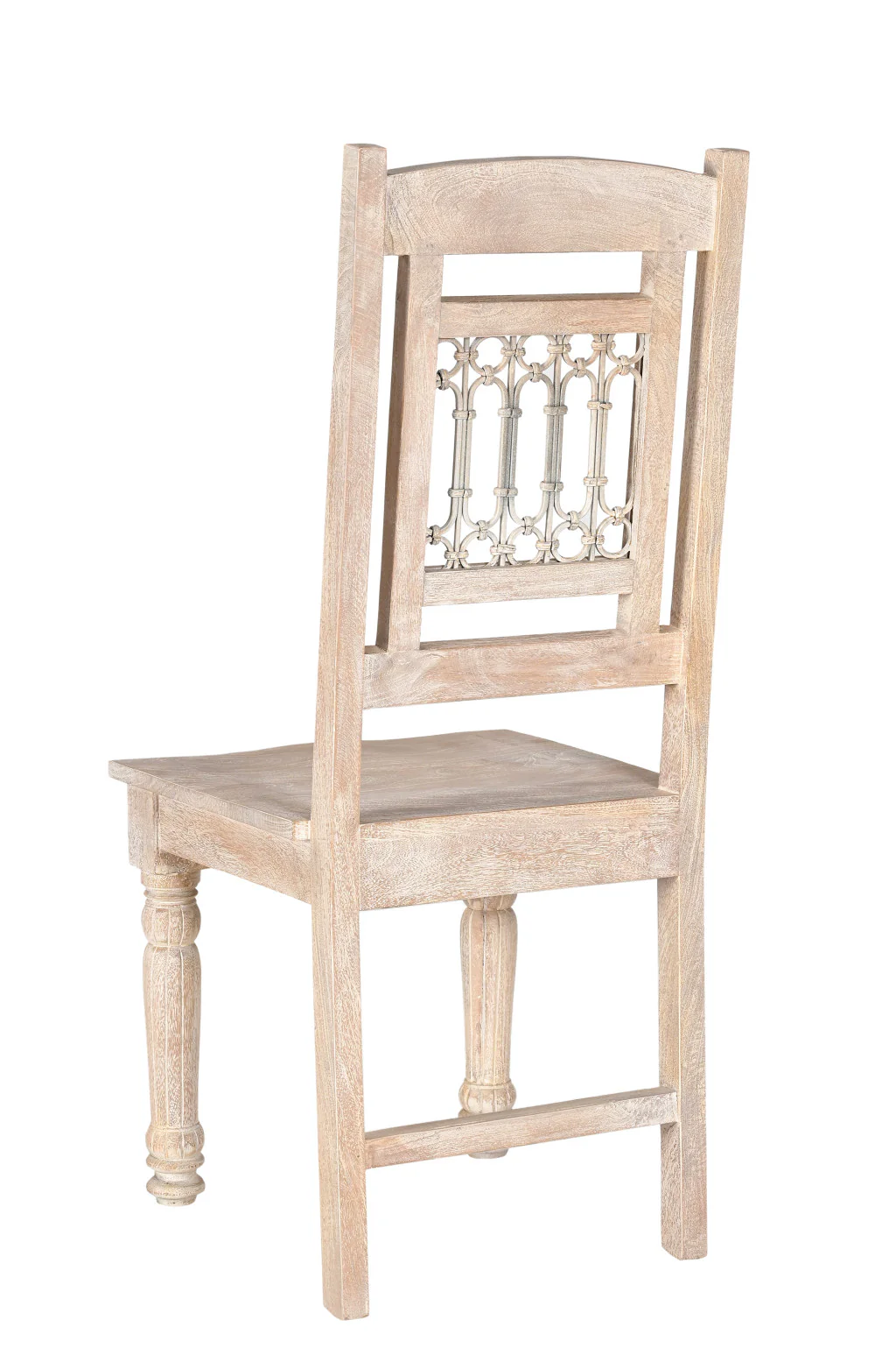 Set of Two White Wood Slat Back Dining Side Chairs By Homeroots - Image 4