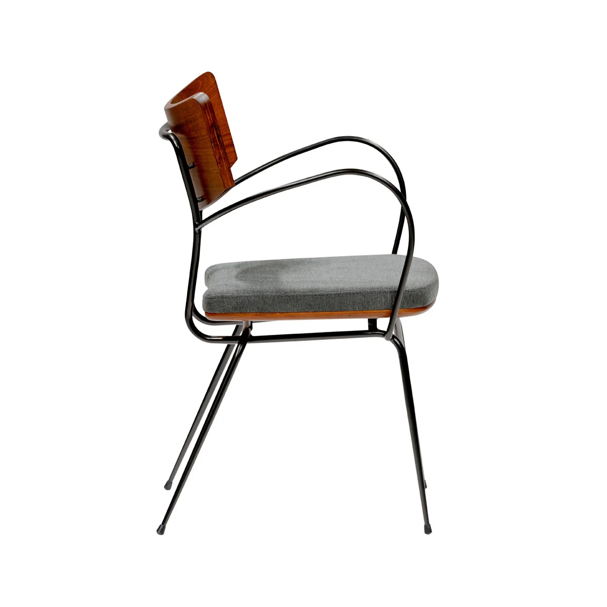 Set Of Two Wood And Steel Armchairs By Homeroots - Image 3