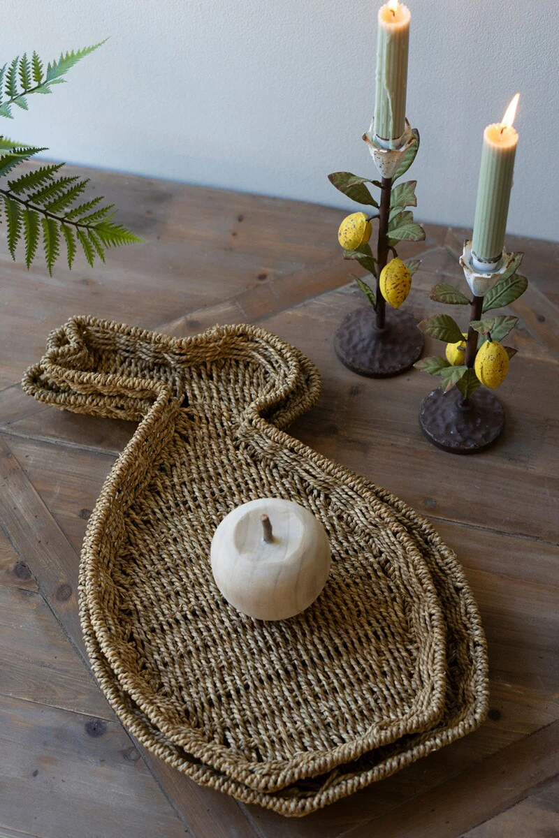 Set Of Two Woven Vine Rabbit Trays (Min 2 Sets) By Kalalou - Image 3