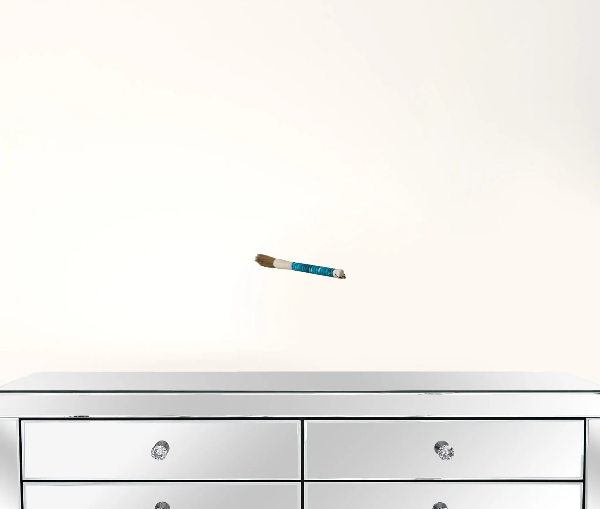 Shades of Aqua Jade Abacus Disc Decorative Calligraphy Brush By Homeroots - Image 3