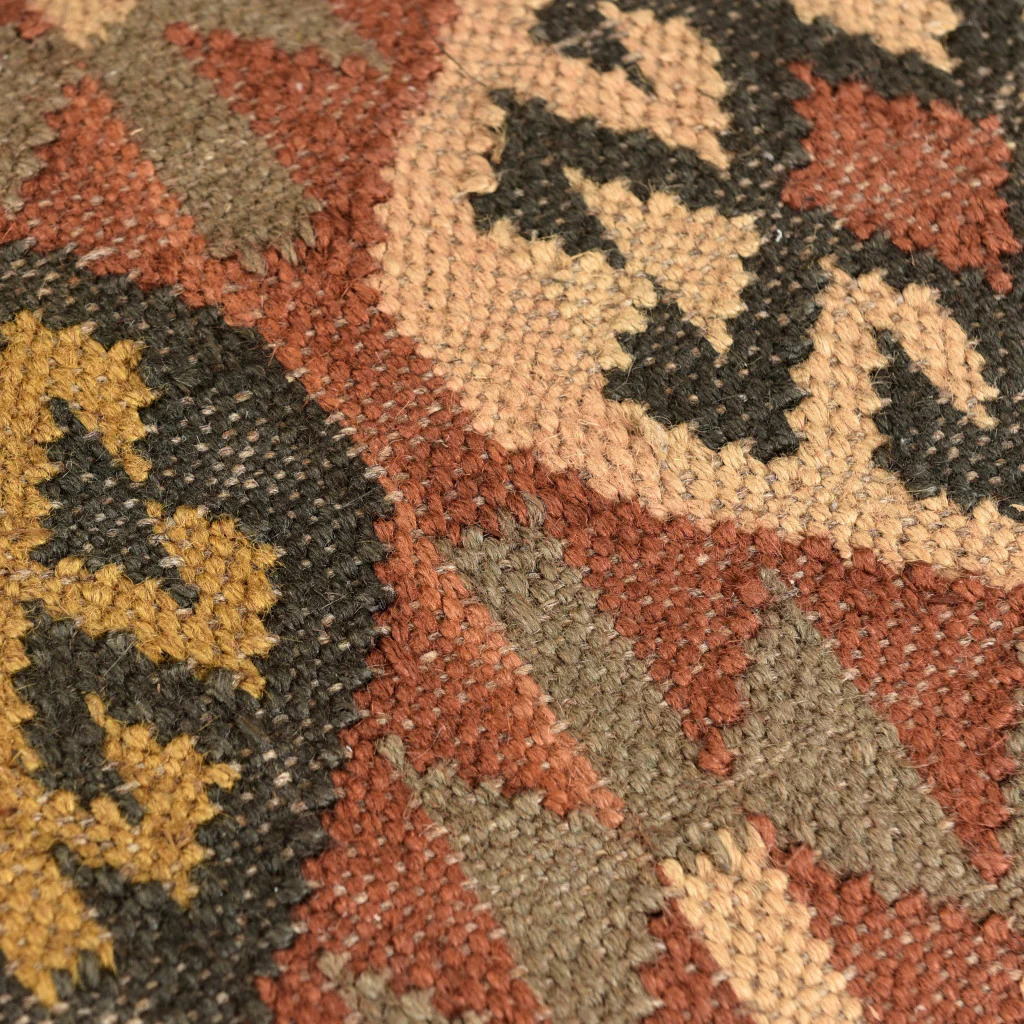Shades of Brown Black Leg Southwest Upholstered Bench By Homeroots - Image 7