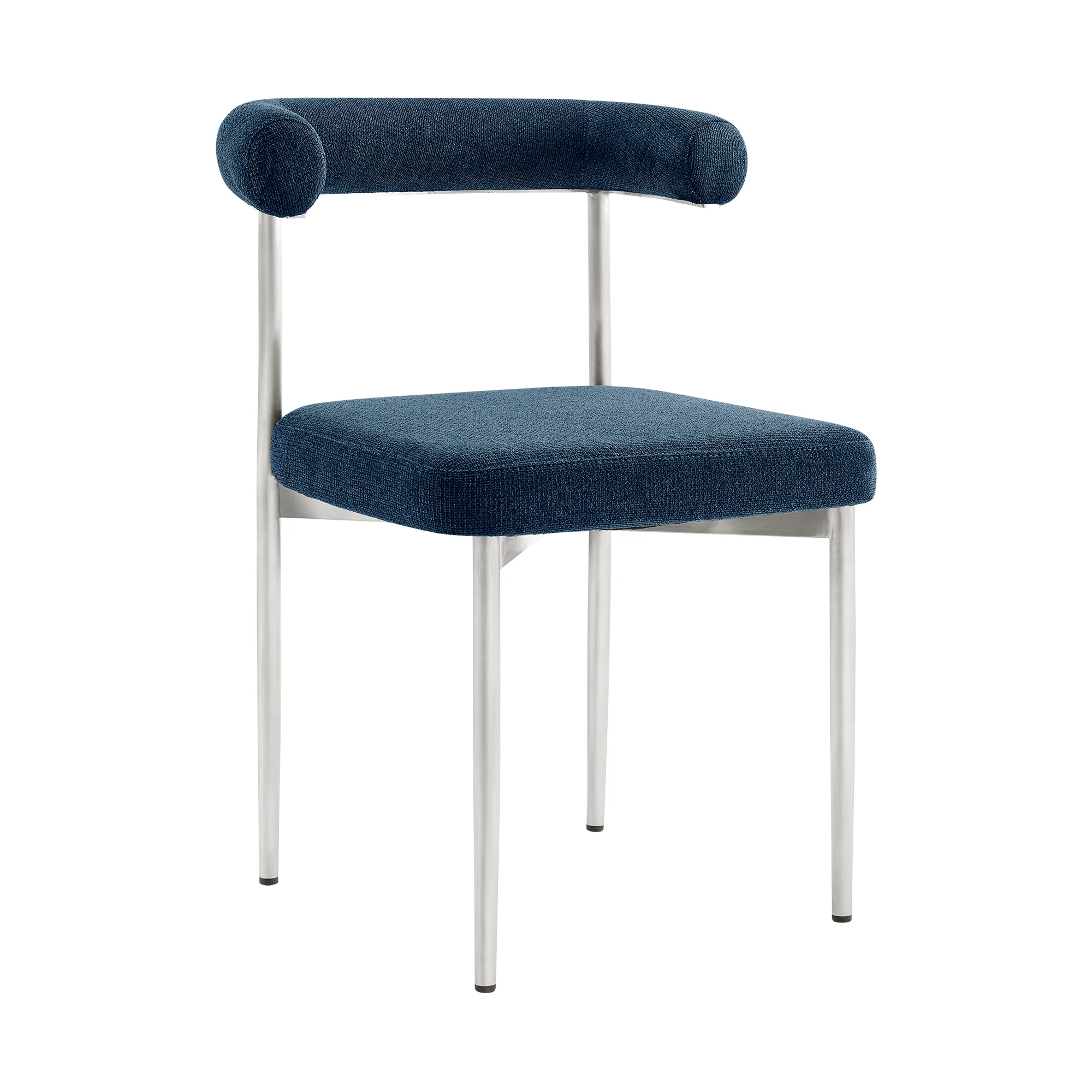 Shannon Dining Chair with Brushed Stainless Steel and Charcoal Fabric - Set of 2 By Armen Living - Image 16