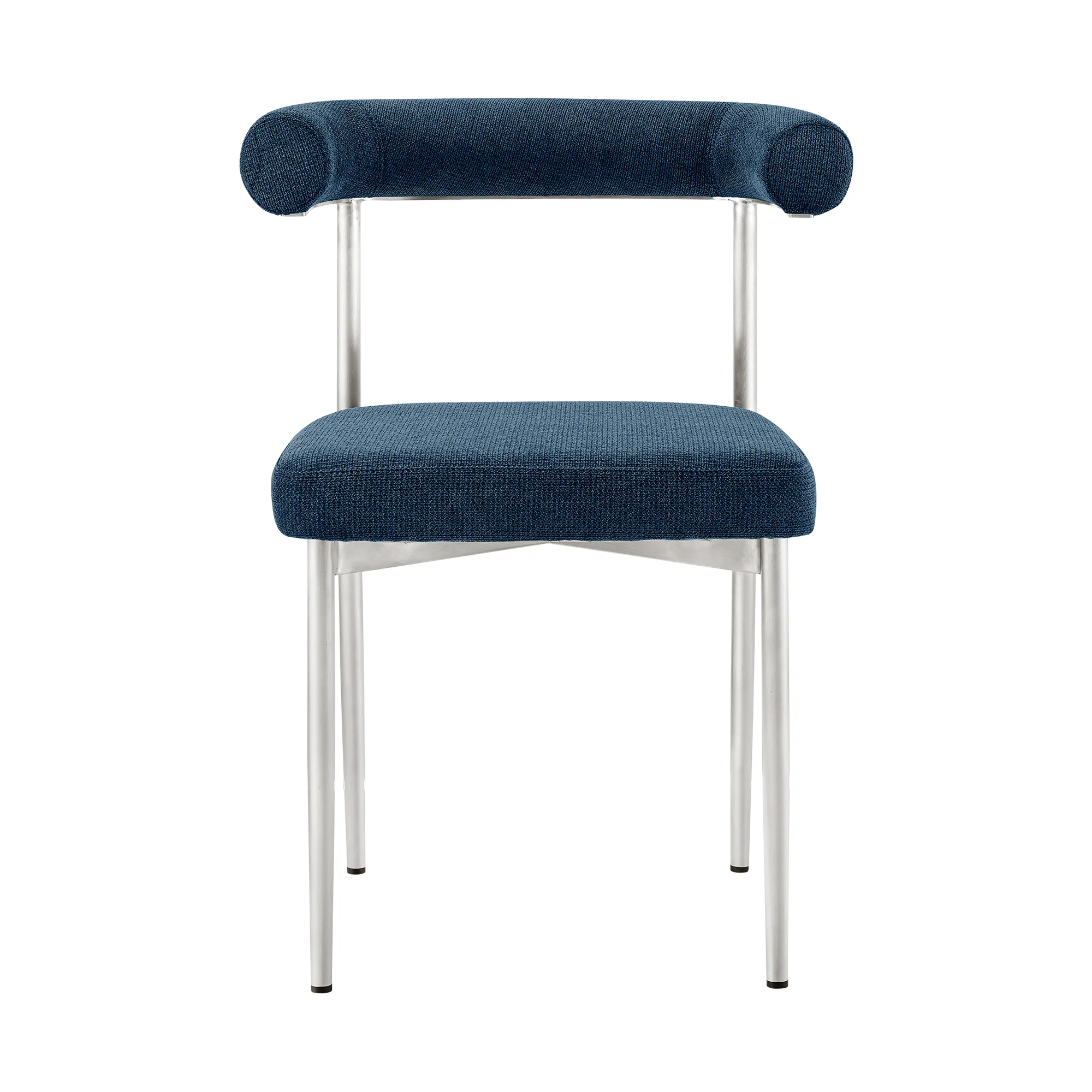 Shannon Dining Chair with Brushed Stainless Steel and Charcoal Fabric - Set of 2 By Armen Living - Image 17