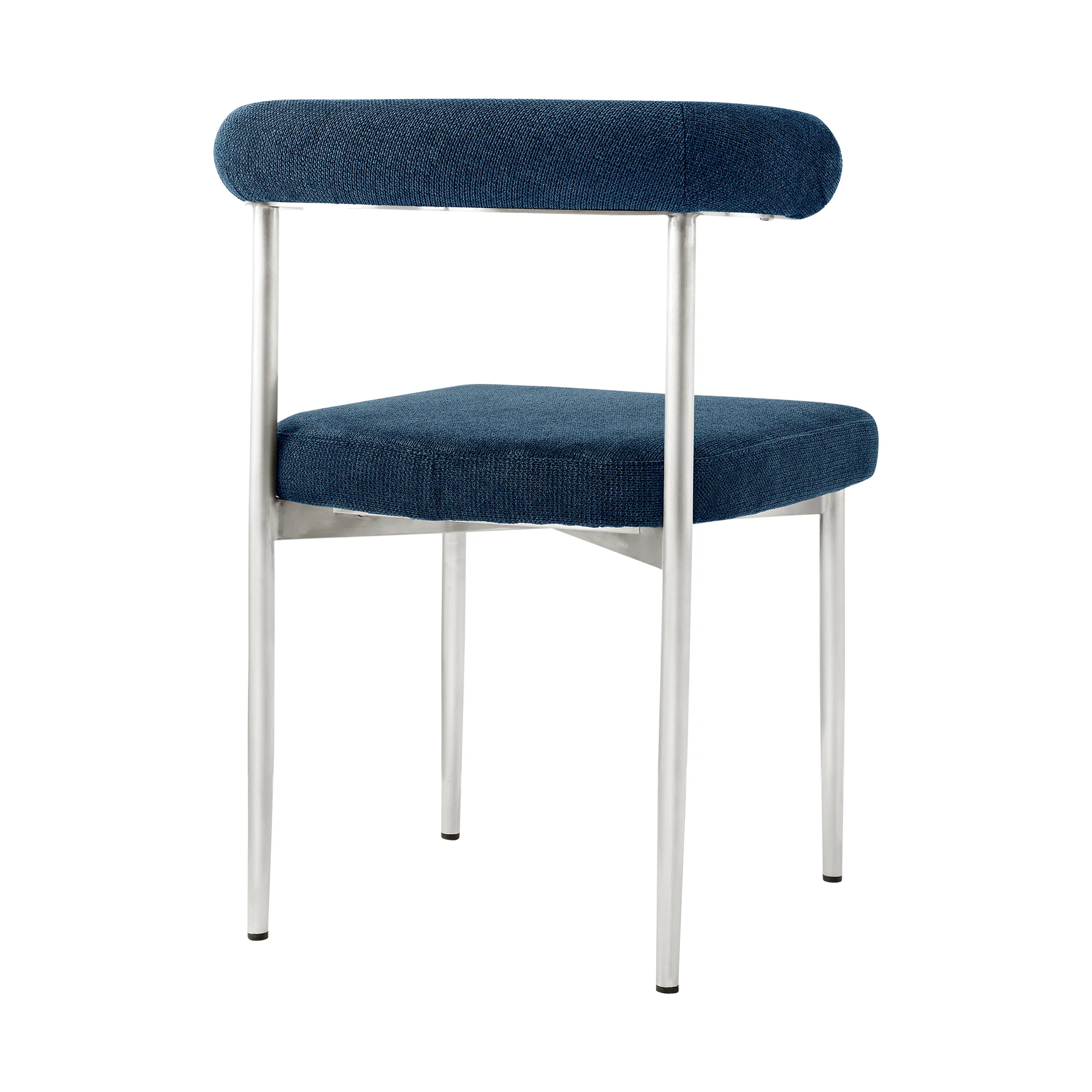Shannon Dining Chair with Brushed Stainless Steel and Charcoal Fabric - Set of 2 By Armen Living - Image 18