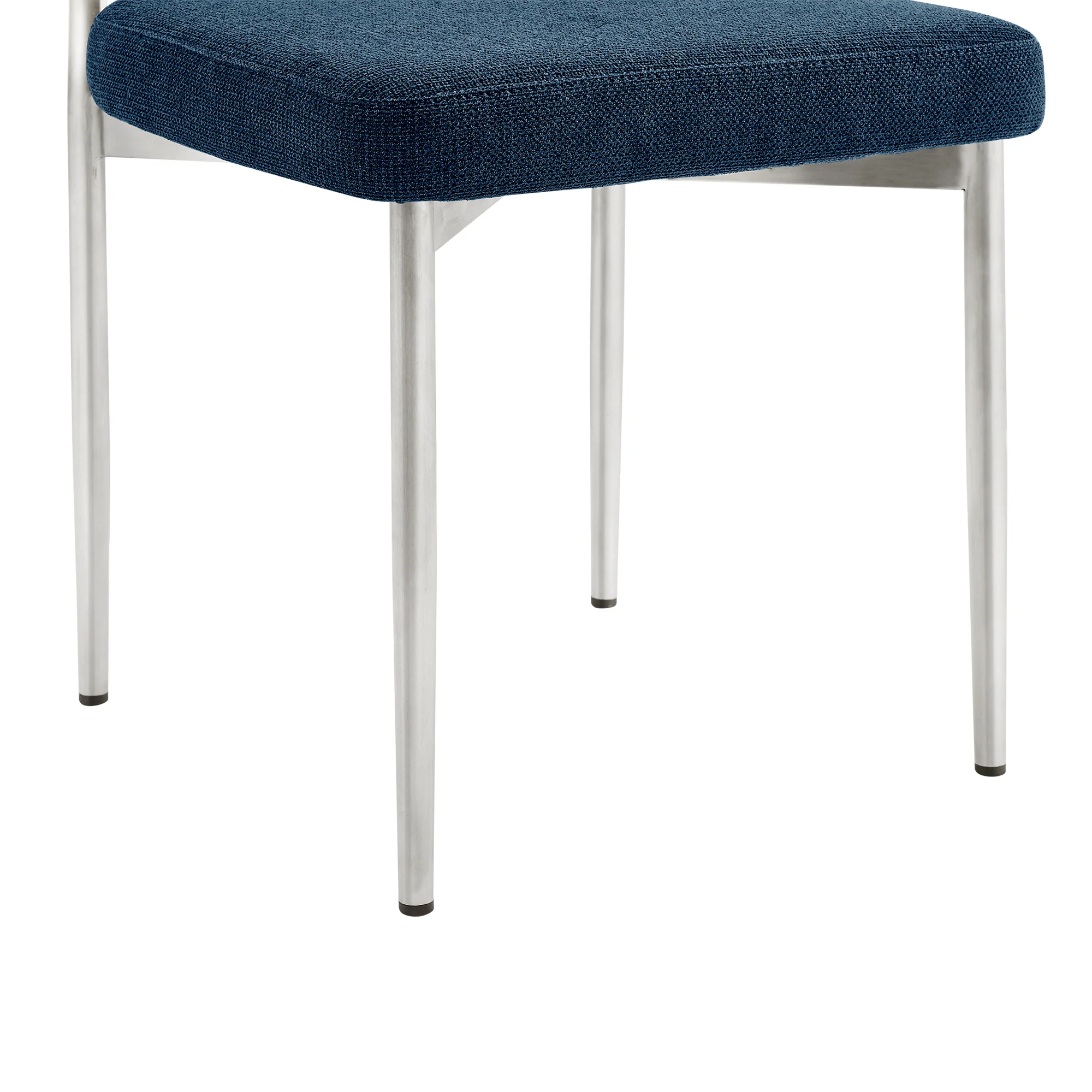 Shannon Dining Chair with Brushed Stainless Steel and Charcoal Fabric - Set of 2 By Armen Living - Image 22
