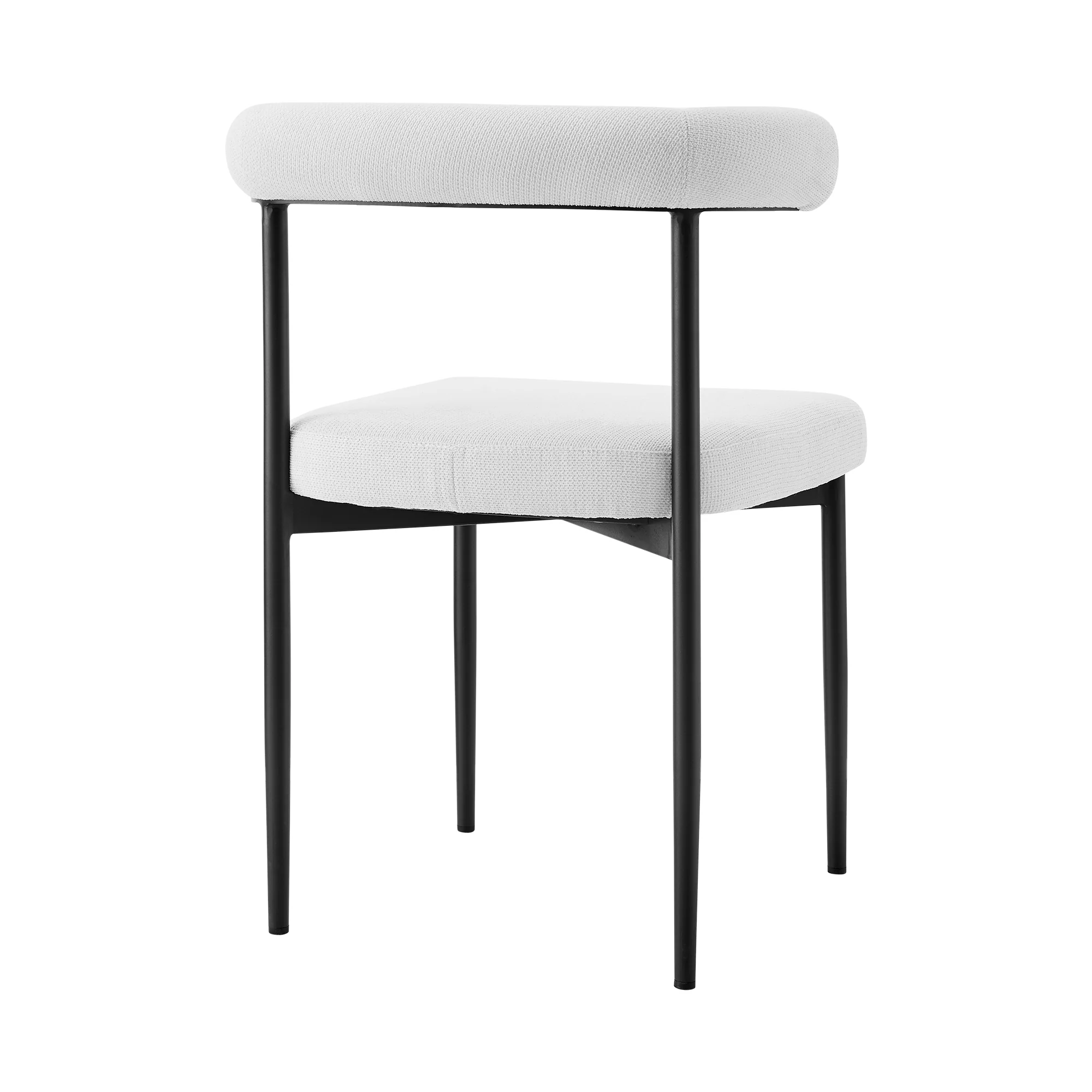Shannon Dining Chair with Matte Black Iron and Thundercloud Gray Fabric - Set of 2 By Armen Living - Image 30