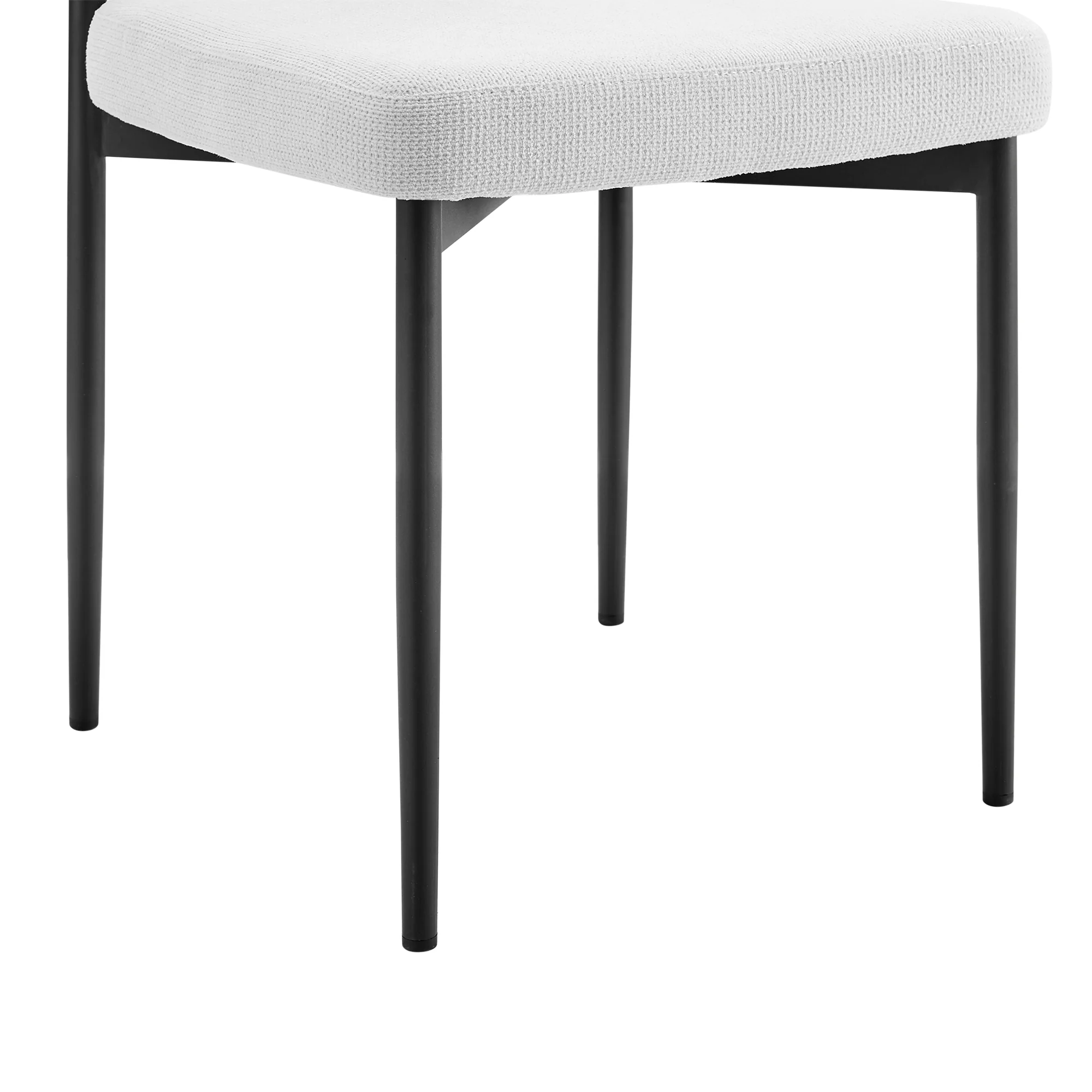 Shannon Dining Chair with Matte Black Iron and Thundercloud Gray Fabric - Set of 2 By Armen Living - Image 34