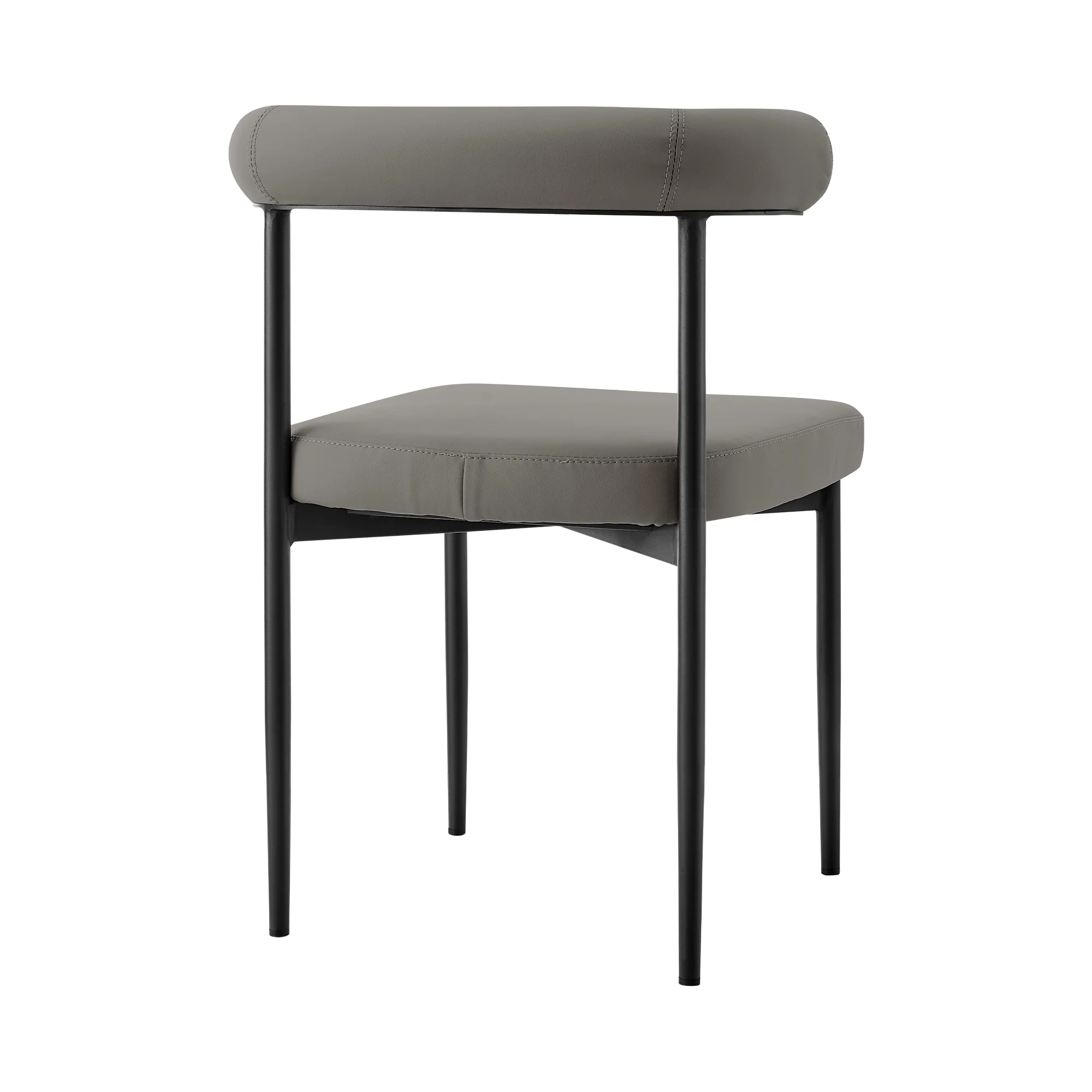 Shannon Dining Chair with Matte Black Iron and Thundercloud Gray Fabric - Set of 2 By Armen Living - Image 42