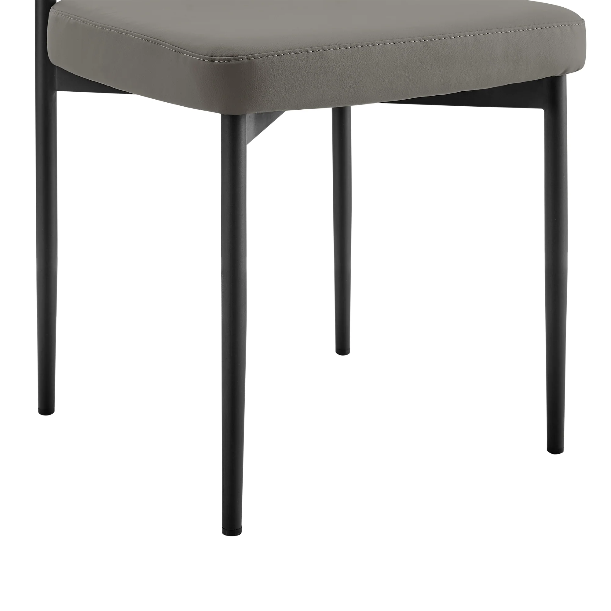 Shannon Dining Chair with Matte Black Iron and Thundercloud Gray Fabric - Set of 2 By Armen Living - Image 46