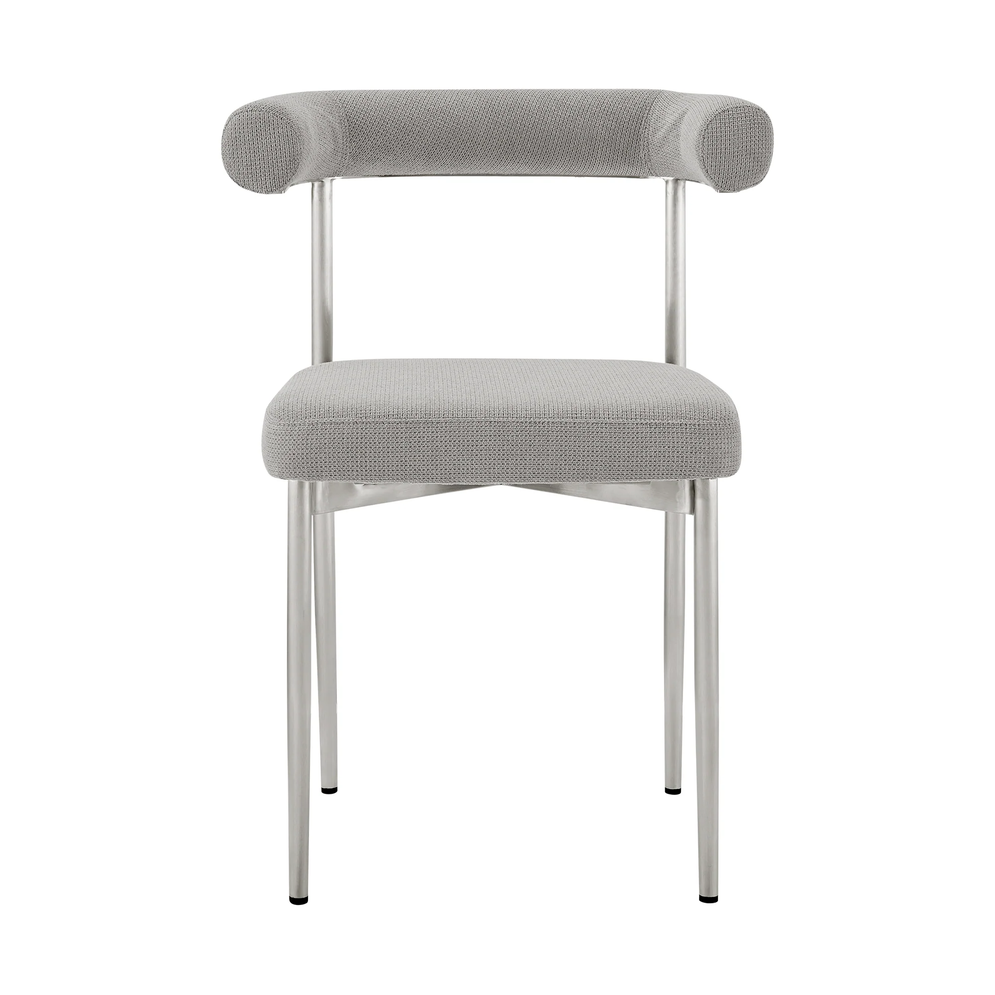 Shannon Dining Chair with Matte Black Iron and Thundercloud Gray Fabric - Set of 2 By Armen Living - Image 53