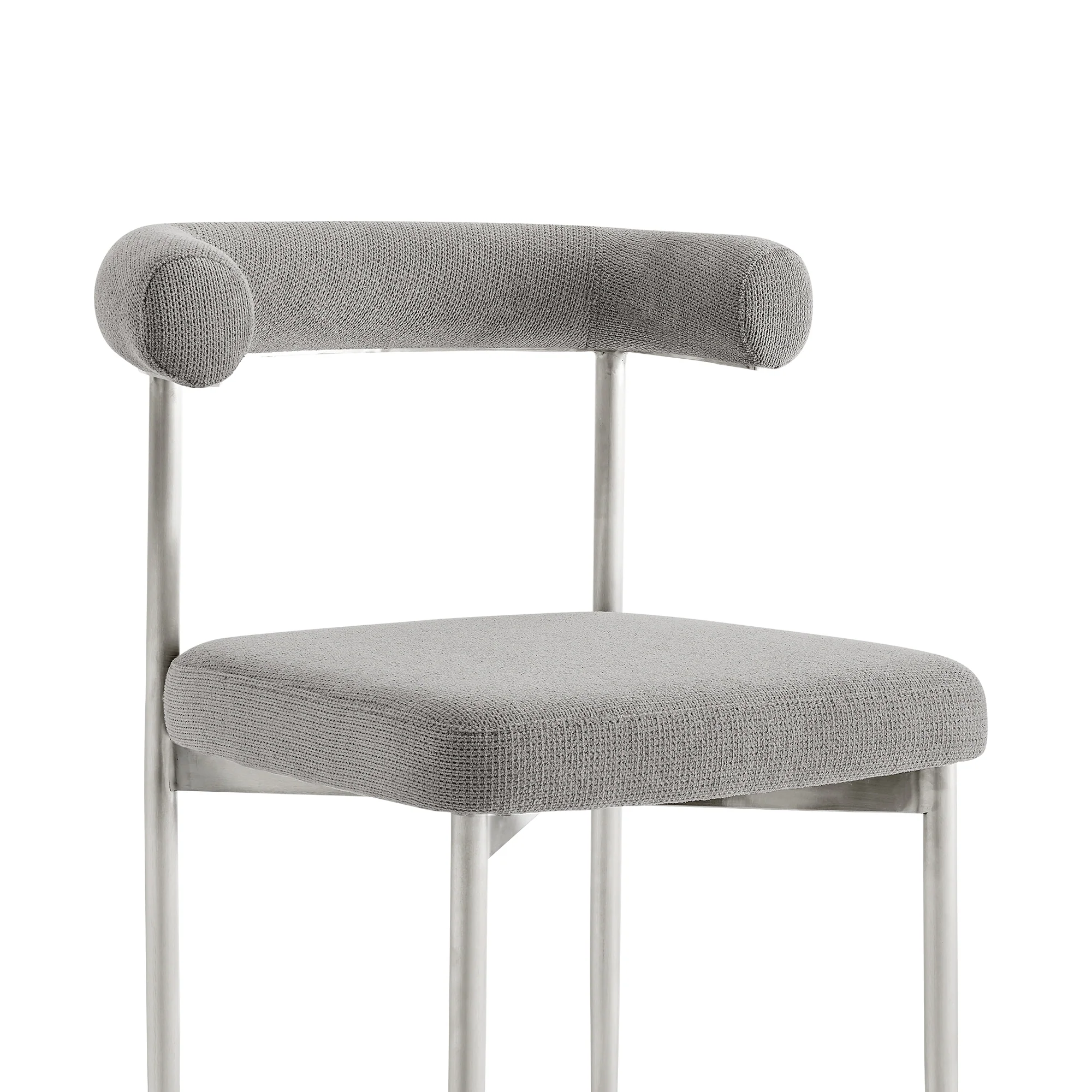 Shannon Dining Chair with Matte Black Iron and Thundercloud Gray Fabric - Set of 2 By Armen Living - Image 55