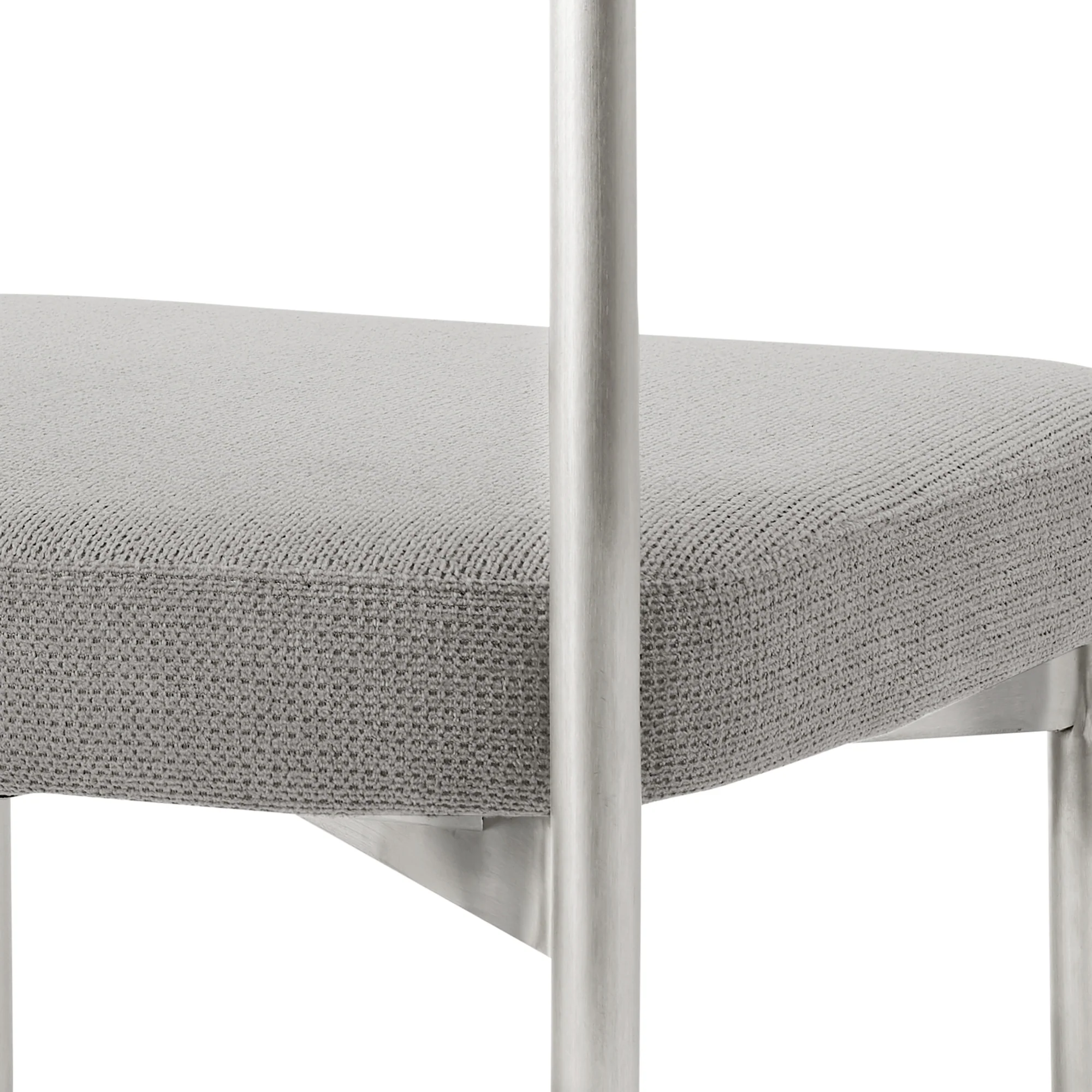 Shannon Dining Chair with Matte Black Iron and Thundercloud Gray Fabric - Set of 2 By Armen Living - Image 57