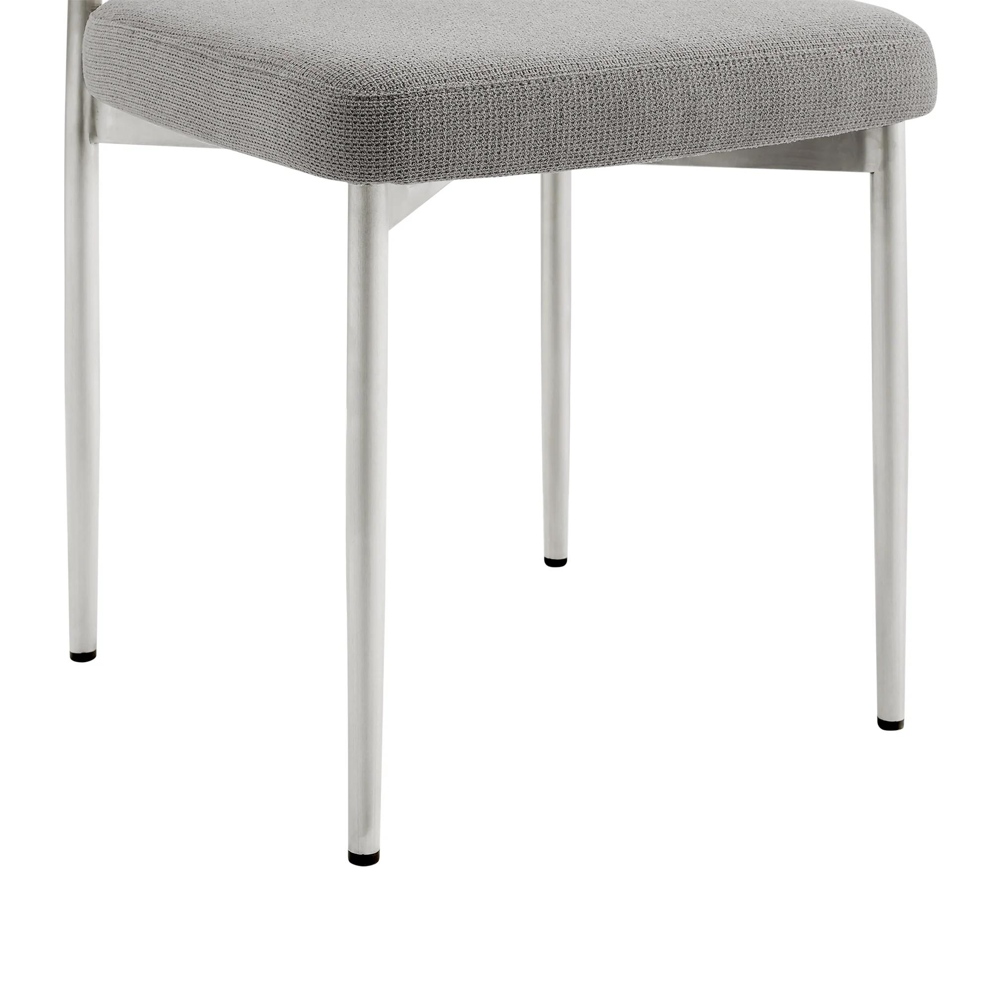 Shannon Dining Chair with Matte Black Iron and Thundercloud Gray Fabric - Set of 2 By Armen Living - Image 58