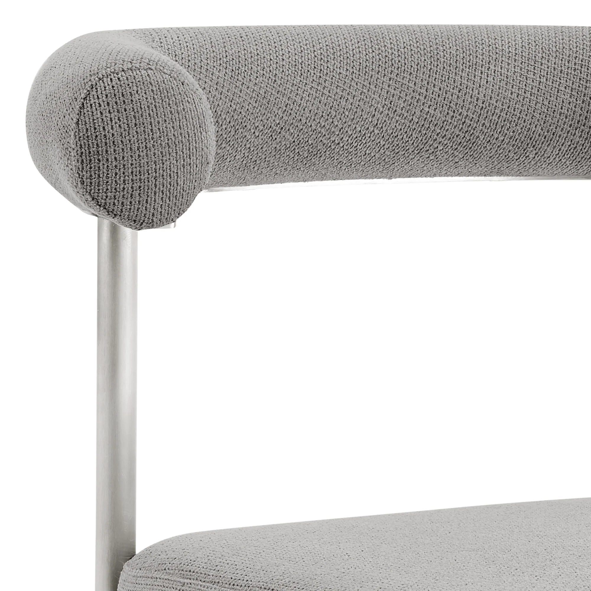 Shannon Dining Chair with Matte Black Iron and Thundercloud Gray Fabric - Set of 2 By Armen Living - Image 60