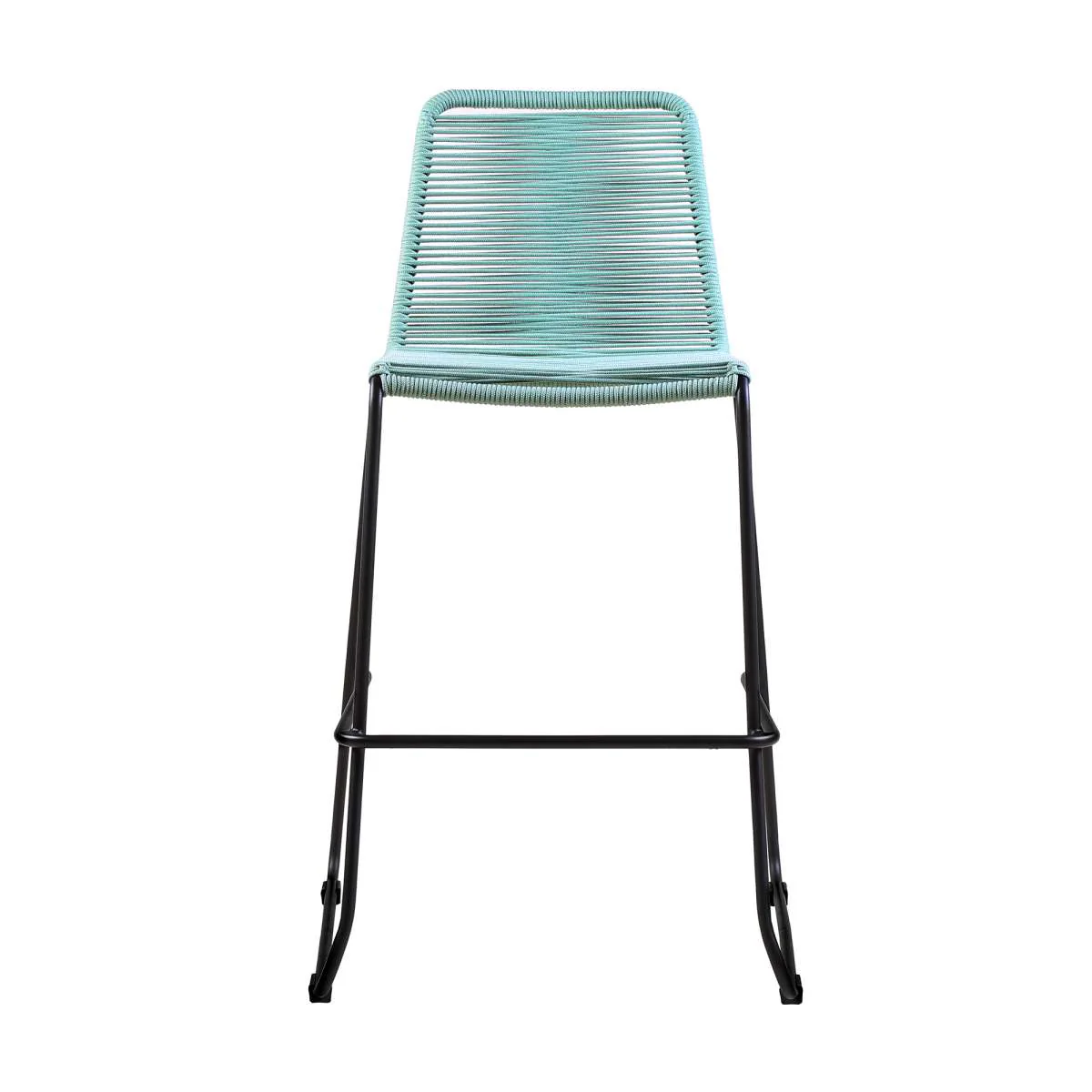 Shasta 26" Outdoor Metal and Wasabi Rope Stackable Counter Stool - Set of 2 By Armen Living - Image 3