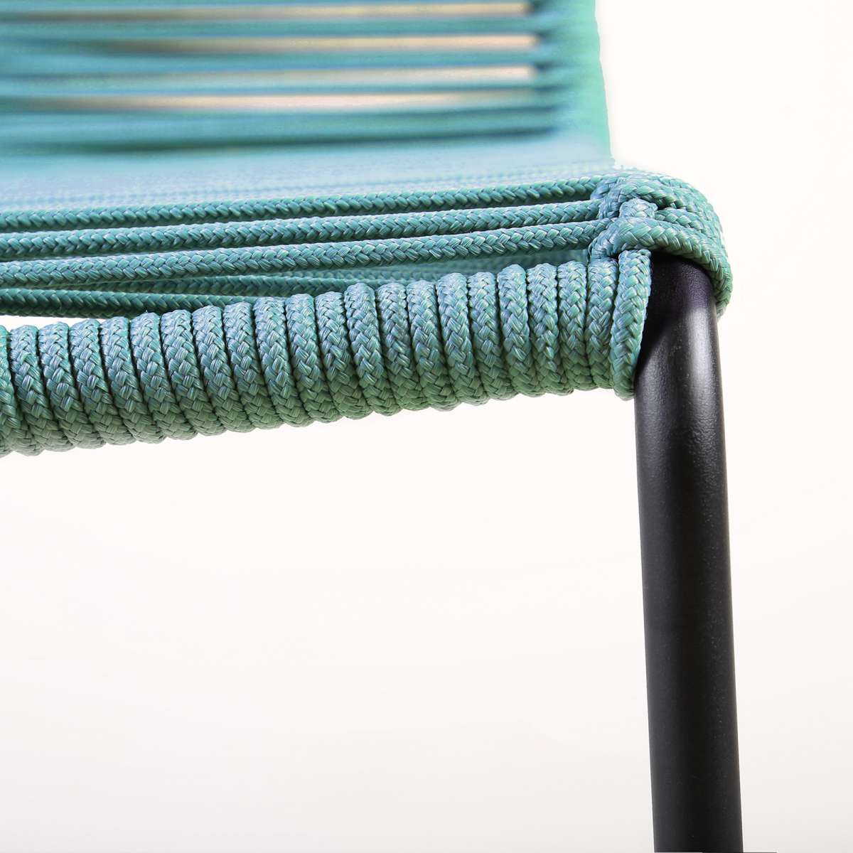 Shasta 26" Outdoor Metal and Wasabi Rope Stackable Counter Stool - Set of 2 By Armen Living - Image 7