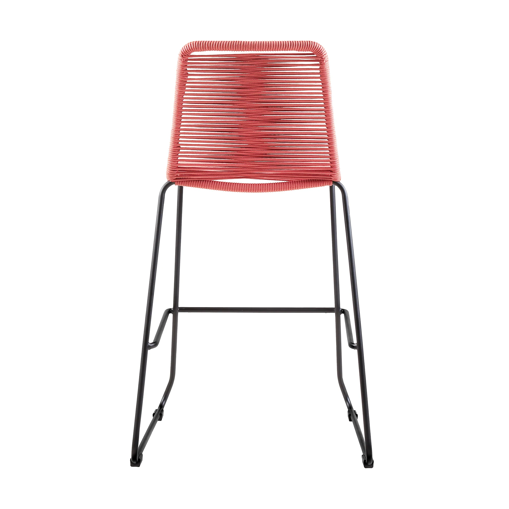 Shasta 30" and 26" Outdoor Metal and Rope Stackable Barstool By Armen Living - Image 6