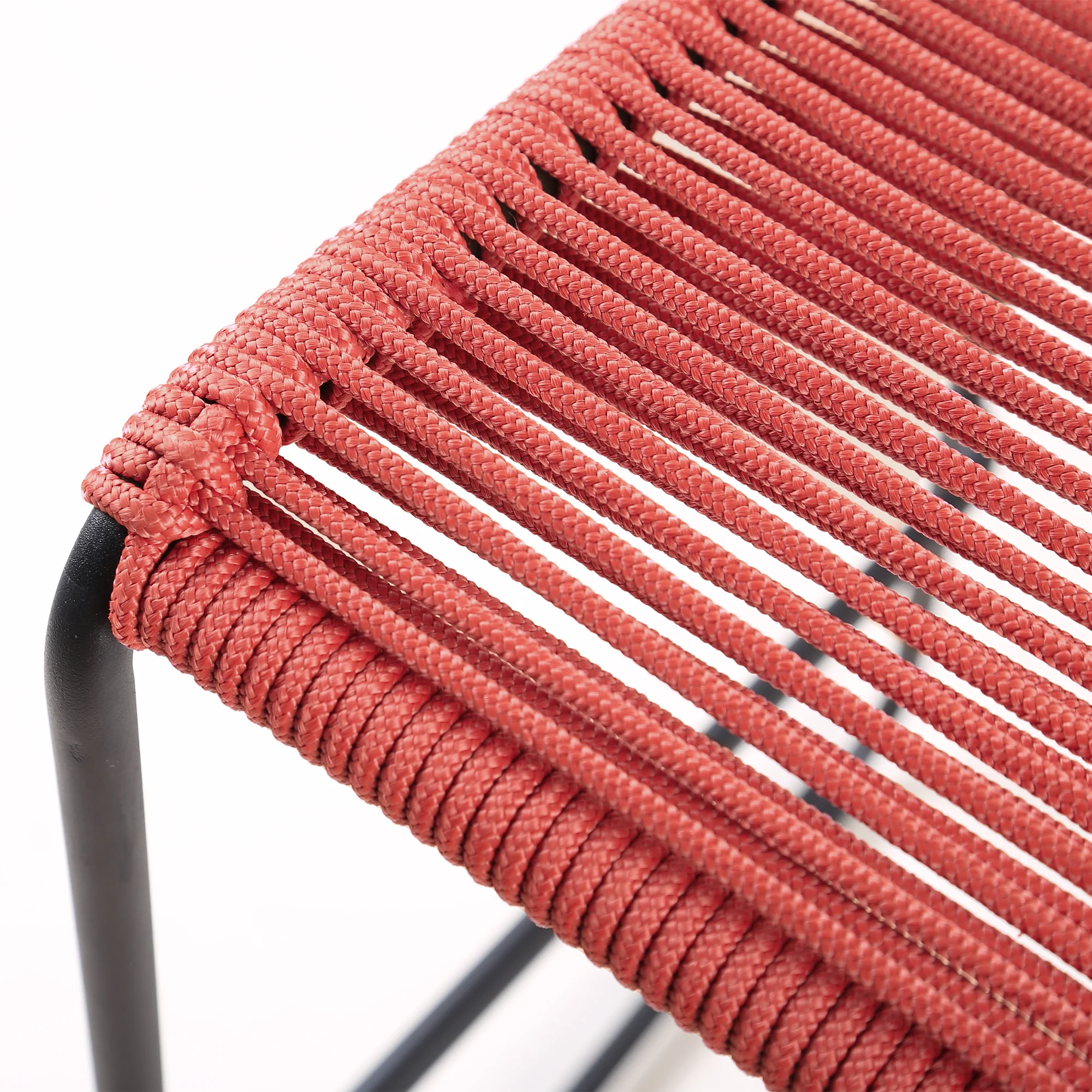 Shasta 30" and 26" Outdoor Metal and Rope Stackable Barstool By Armen Living - Image 8