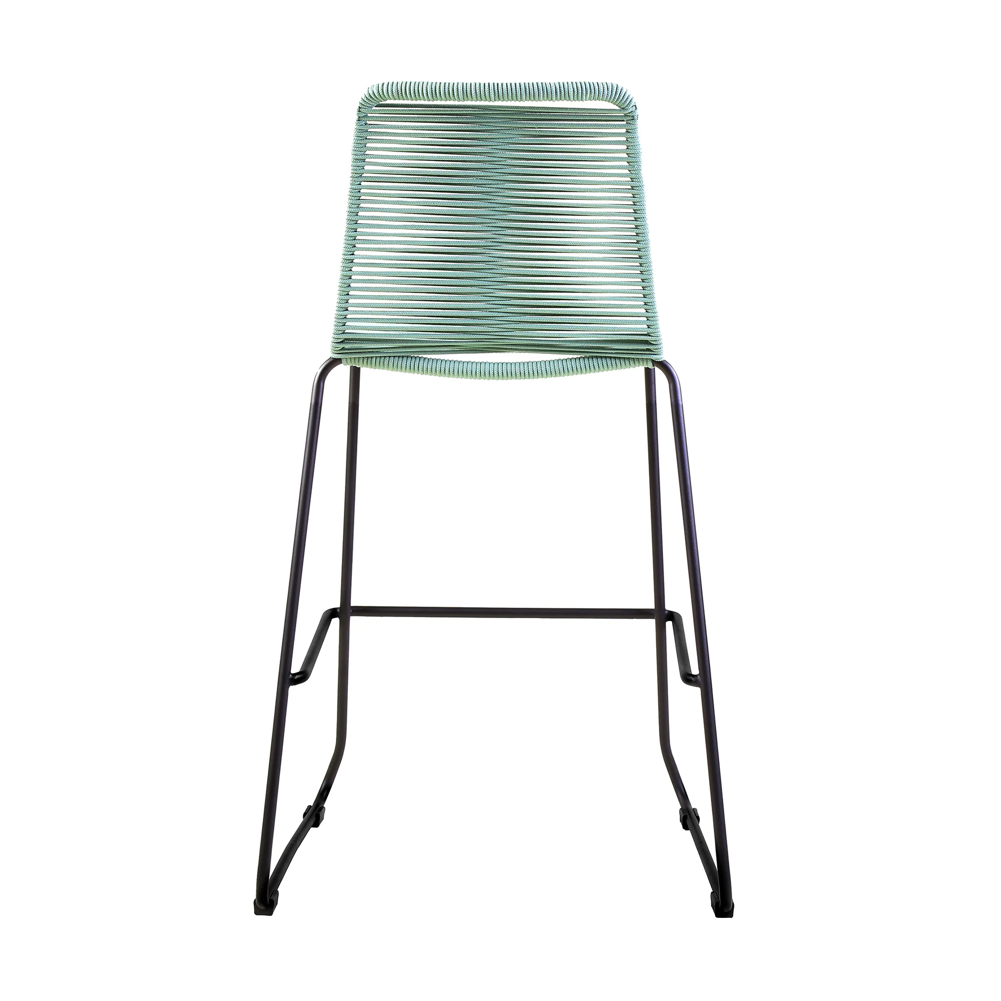 Shasta 30" and 26" Outdoor Metal and Rope Stackable Barstool By Armen Living - Image 6