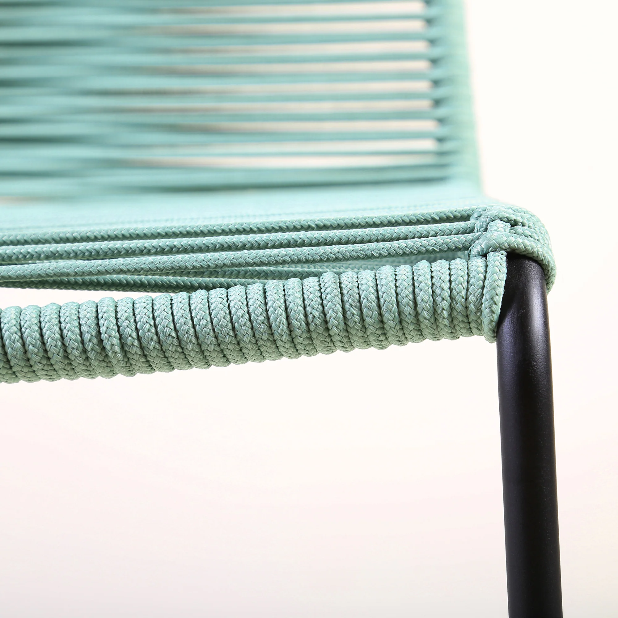 Shasta 30" and 26" Outdoor Metal and Rope Stackable Barstool By Armen Living - Image 7