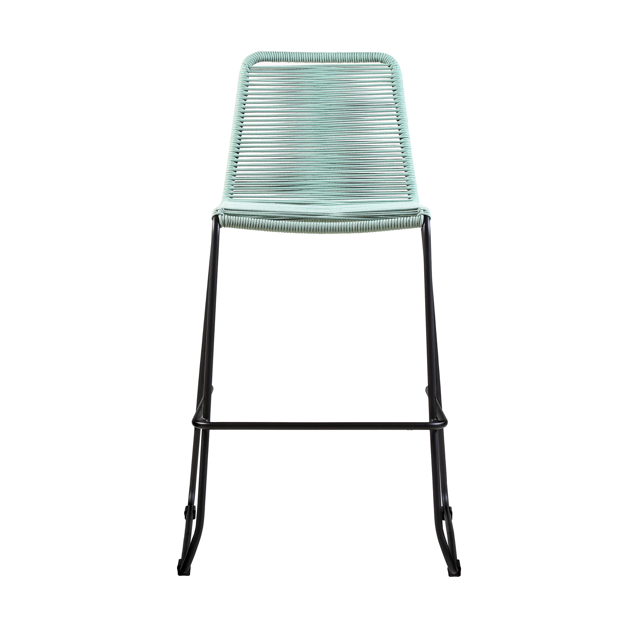 Shasta 30" and 26" Outdoor Metal and Rope Stackable Barstool By Armen Living - Image 3