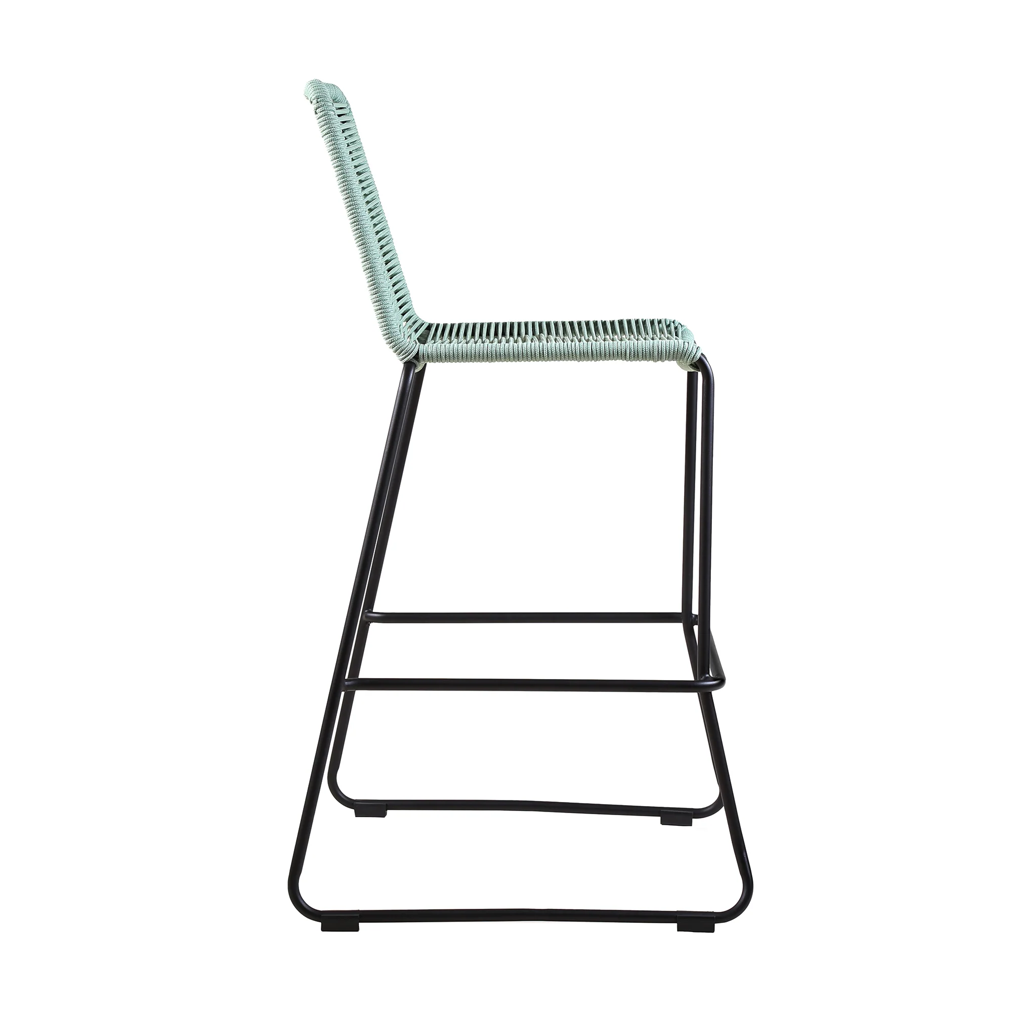 Shasta 30" and 26" Outdoor Metal and Rope Stackable Barstool By Armen Living - Image 4