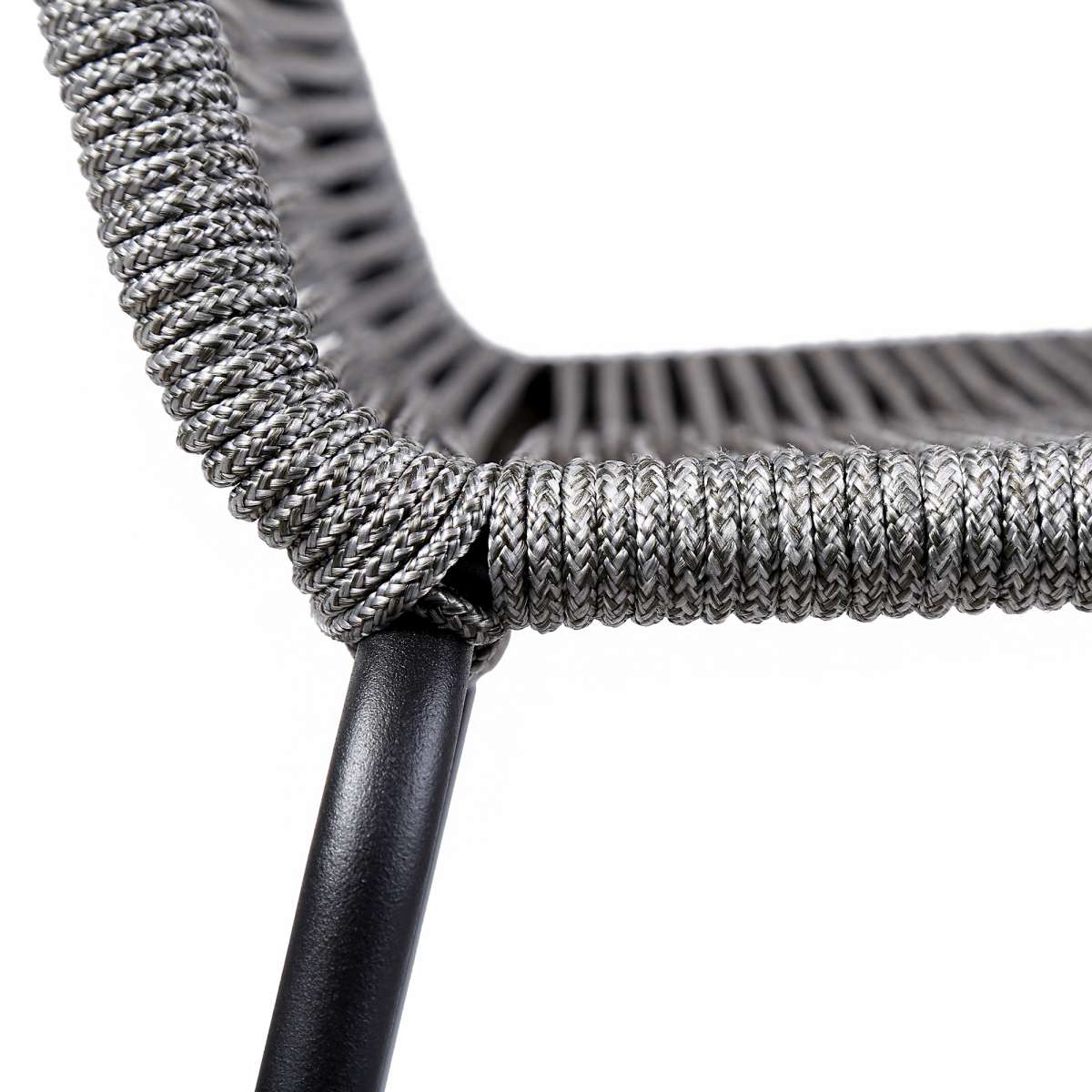Shasta 30" Outdoor Metal and Black Rope Stackable Barstool By Armen Living - Image 13