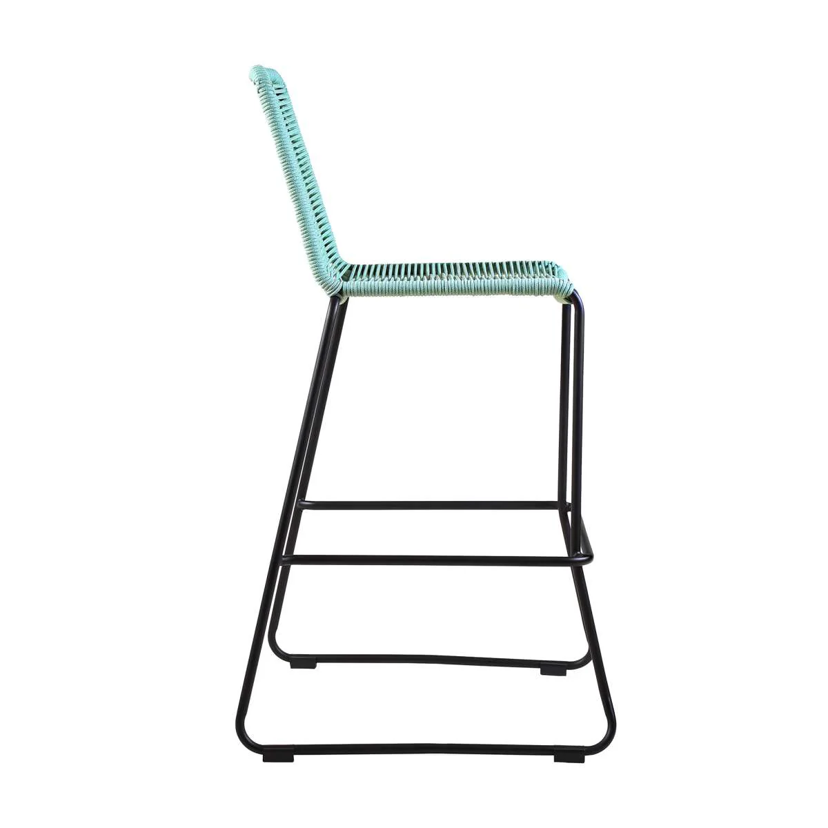 Shasta 30" Outdoor Metal and Wasabi Rope Stackable Barstool - Set of 2 By Armen Living - Image 4