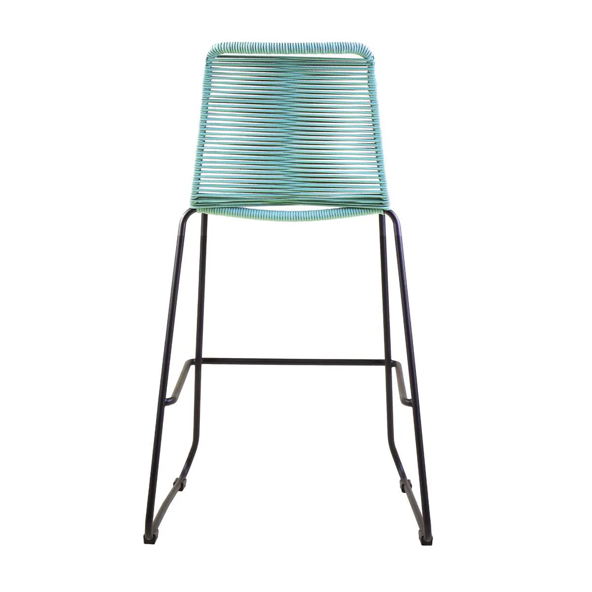 Shasta 30" Outdoor Metal and Wasabi Rope Stackable Barstool - Set of 2 By Armen Living - Image 6