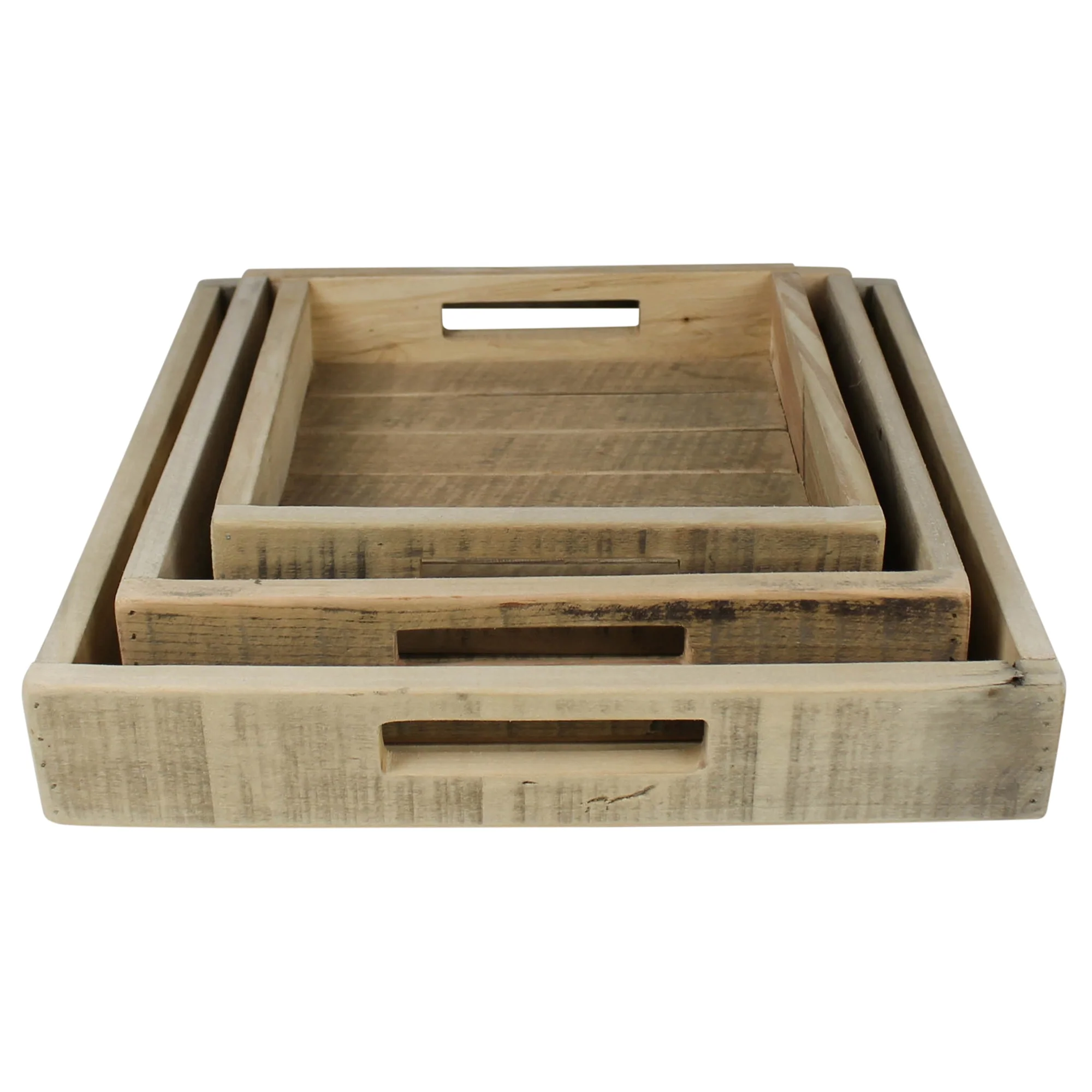 Shaw Wood Trays, Square - Set of 3 By HomArt - Image 5
