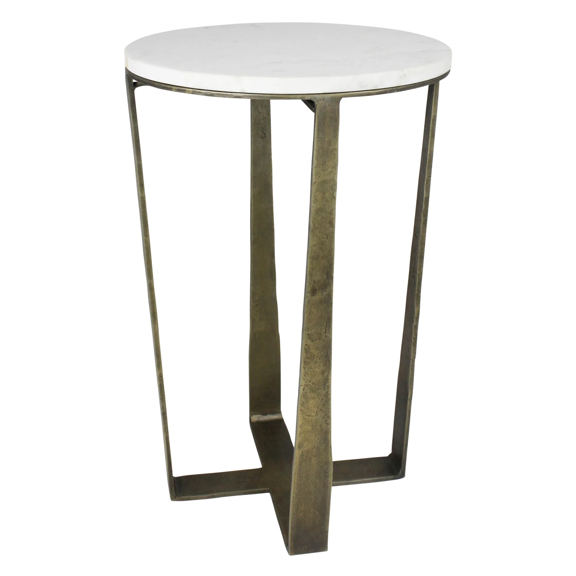 Shelton Side Tables, Brass & Marble - Set of 2 By HomArt - Image 2