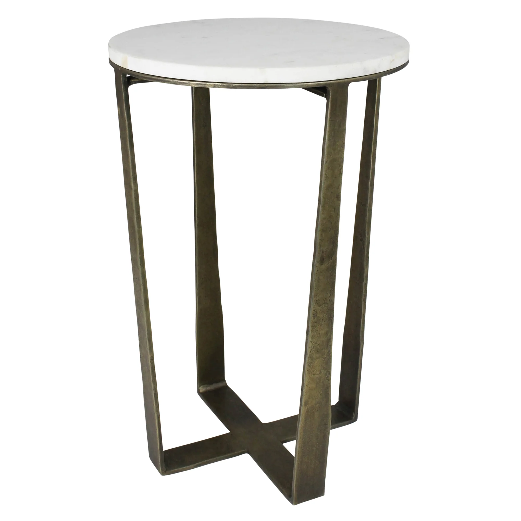 Shelton Side Tables, Brass & Marble - Set of 2 By HomArt - Image 3