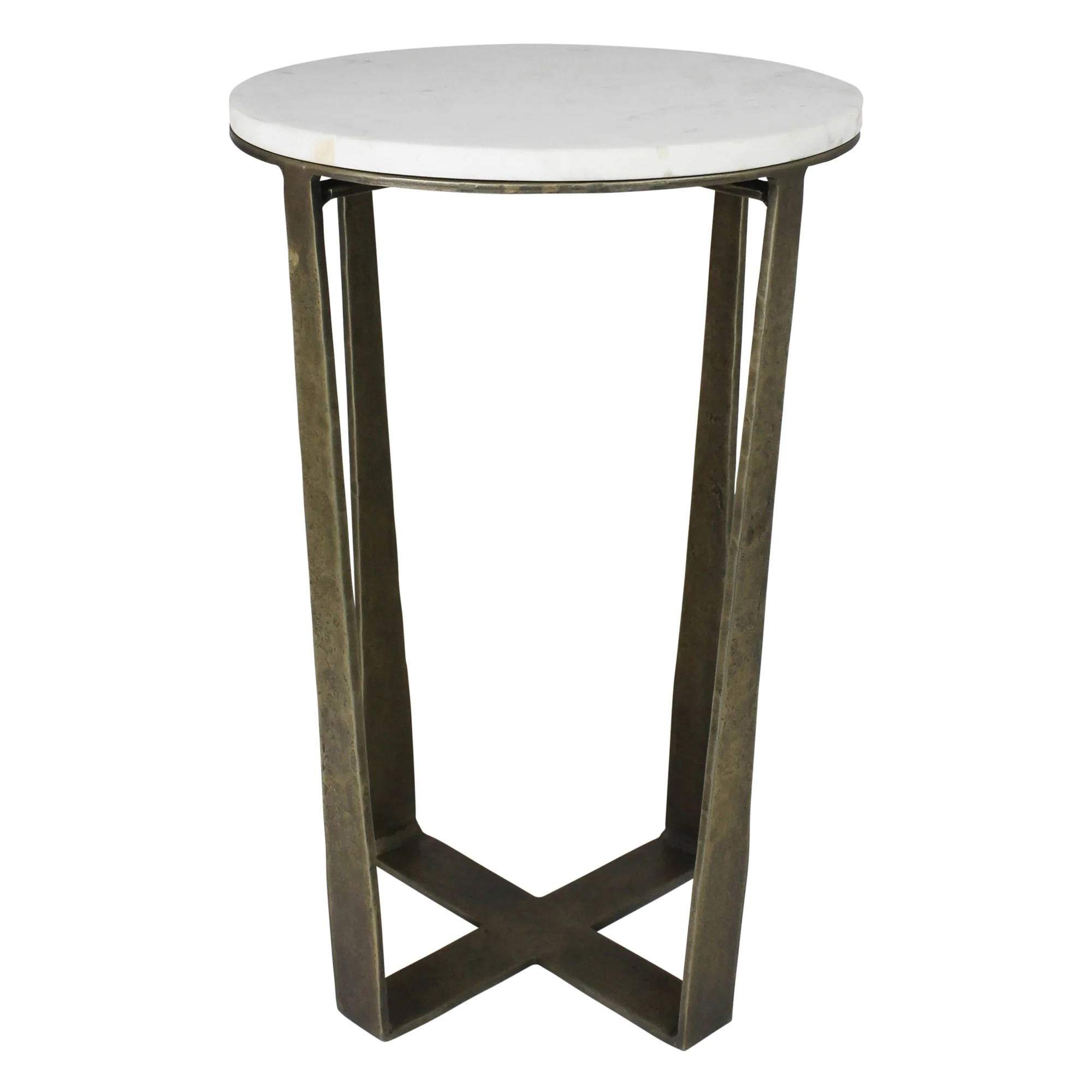 Shelton Side Tables, Brass & Marble - Set of 2 By HomArt - Image 4