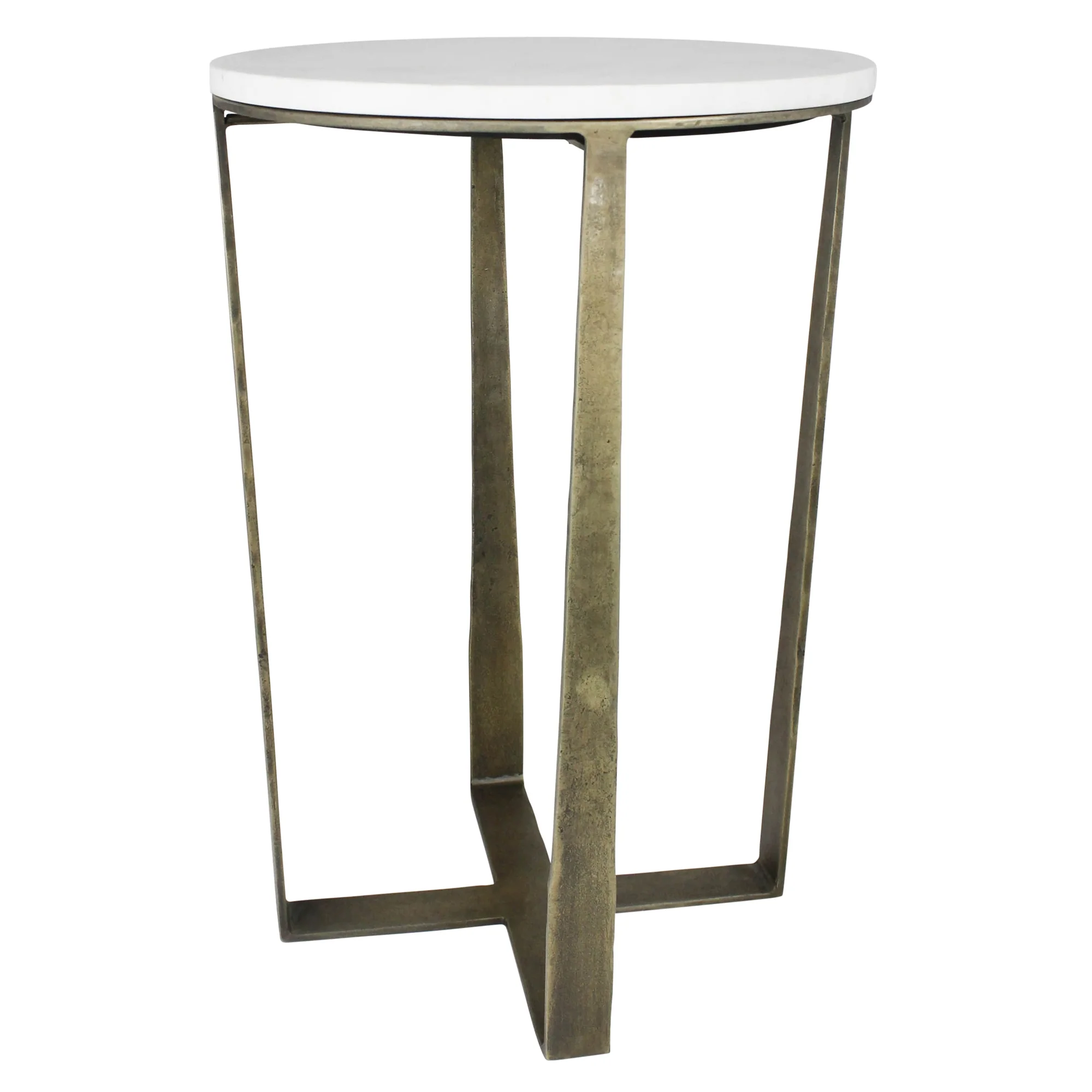 Shelton Side Tables, Brass & Marble - Set of 2 By HomArt - Image 5