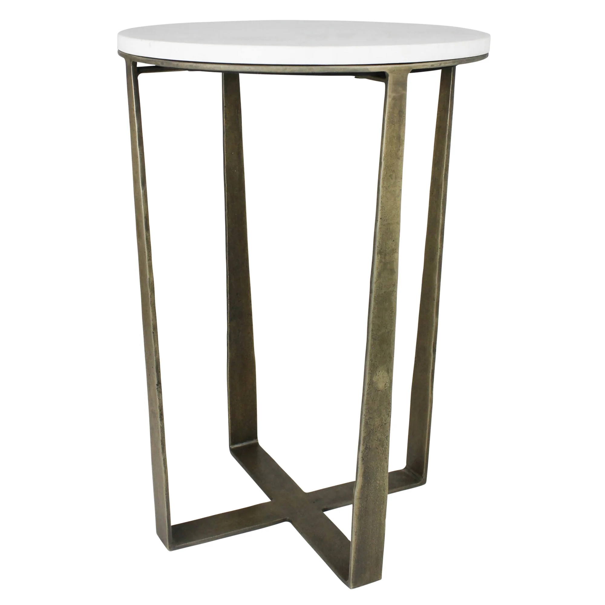 Shelton Side Tables, Brass & Marble - Set of 2 By HomArt - Image 6