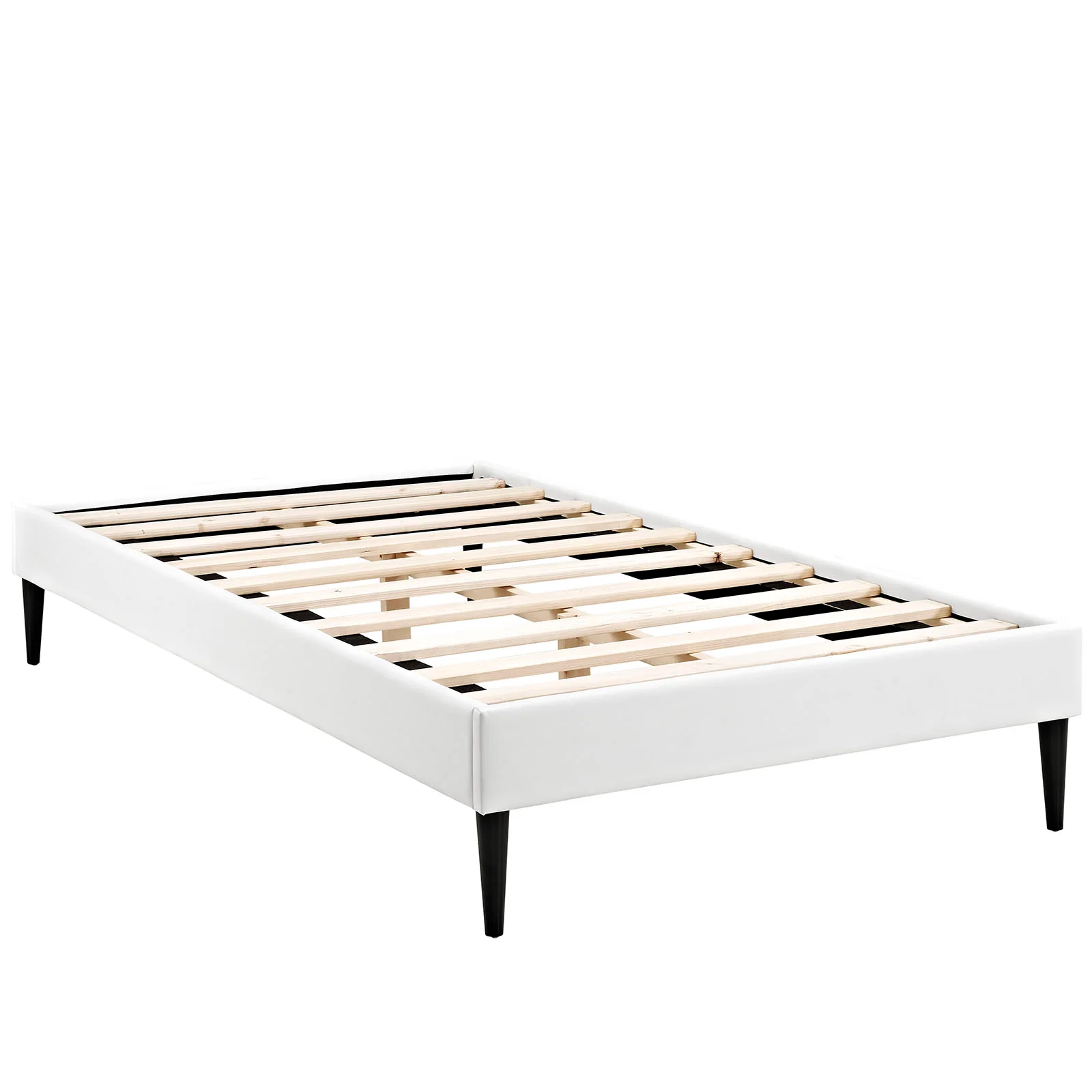 Sherry Twin Vinyl Bed Frame with Round Tapered Legs By Modway - MOD-5581 - Image 2